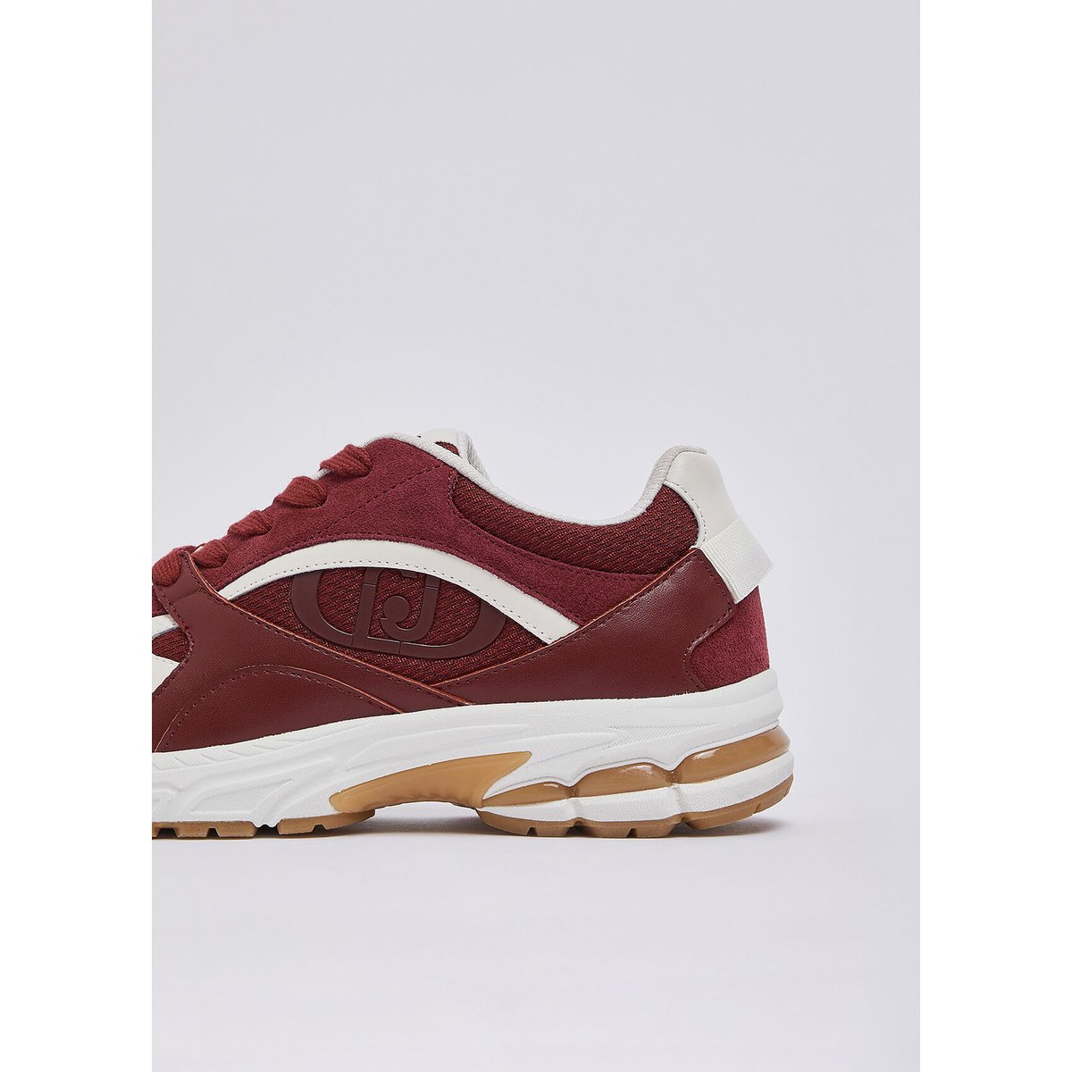 Baskets en daim et mesh rouge cerise, LIU JO