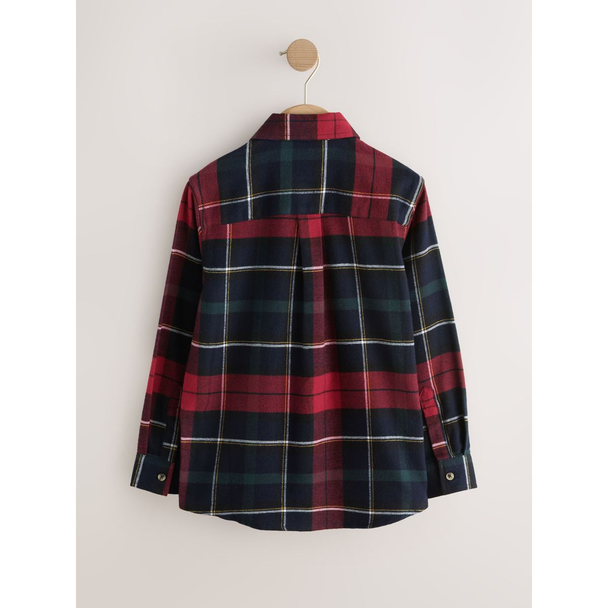 Chemise à manches longues et carreaux noël rouge/bleu marine, NEXT