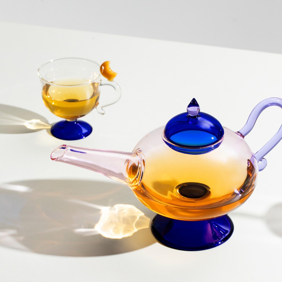 Théière style oriental verre SOGNI D'ORIENTE multicolore, ICHENDORF