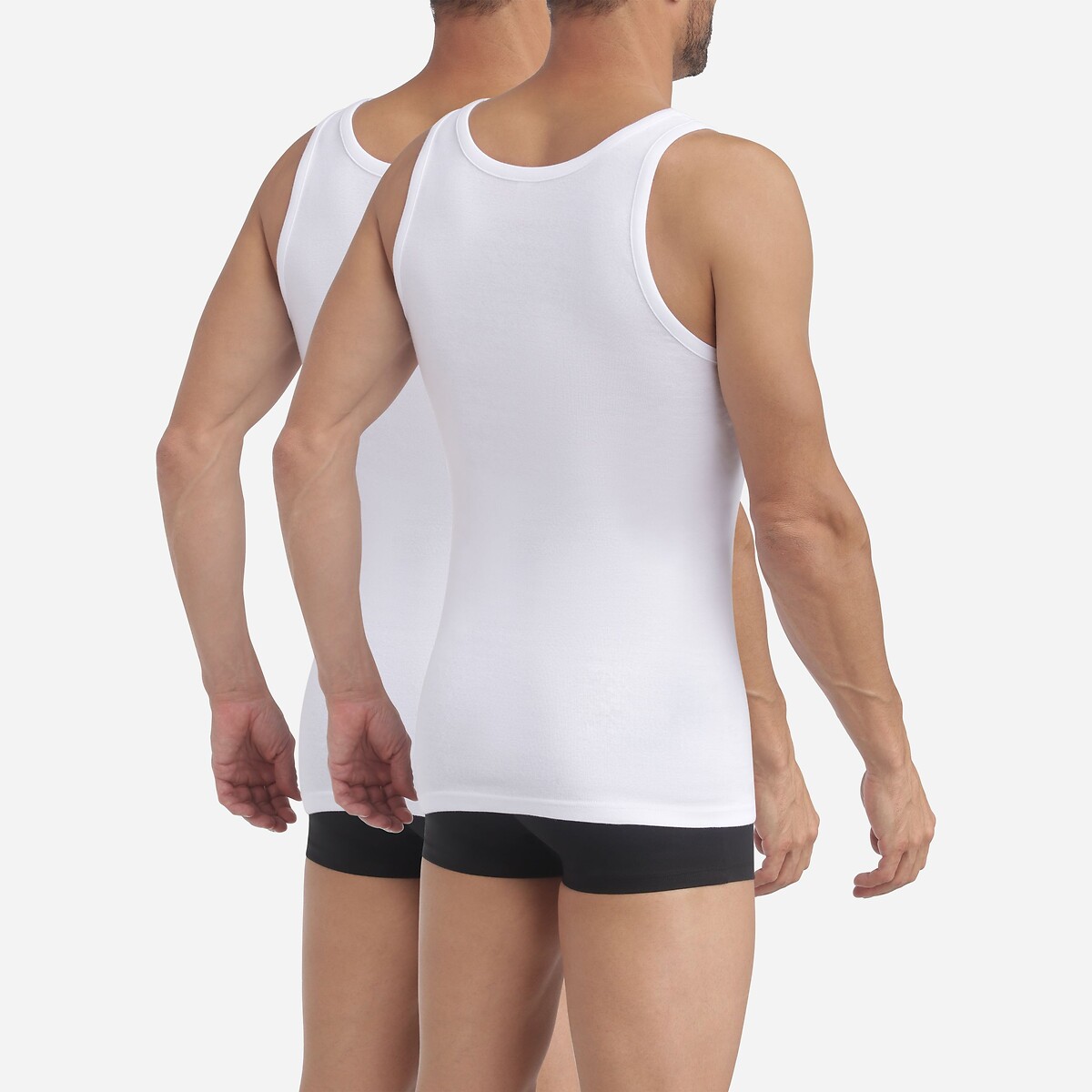 Pack of 2 Ecodim cotton vests white, DIM