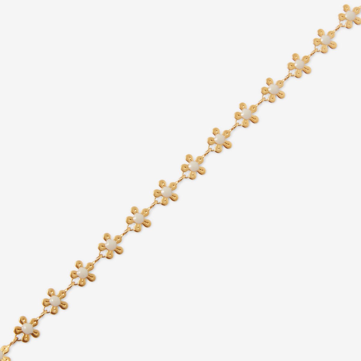 Bracelet chaine fleurs en acier inoxydable doré, BALABOOSTE