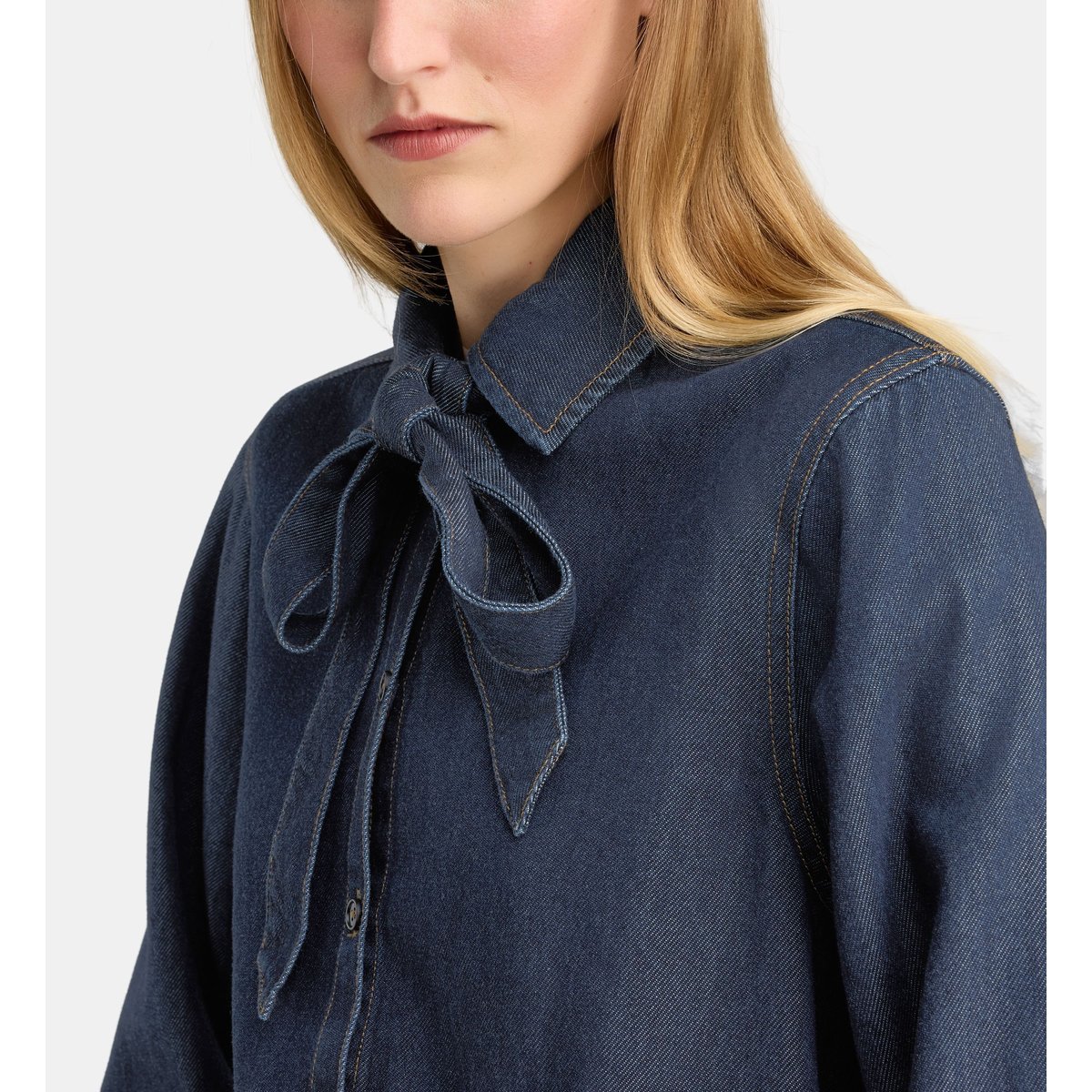 Chemise droite denim florine dnml bleu foncé, GALERIES LAFAYETTE