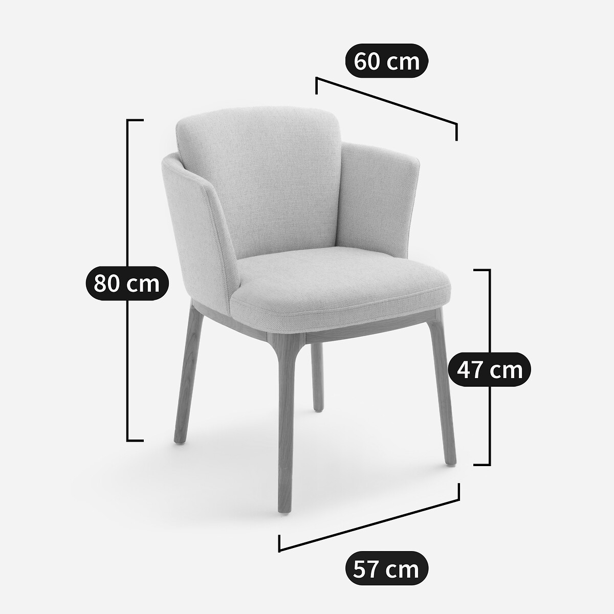 Fluwelen tafelfauteuil met walnoten poten Jabote mosterd, AM.PM