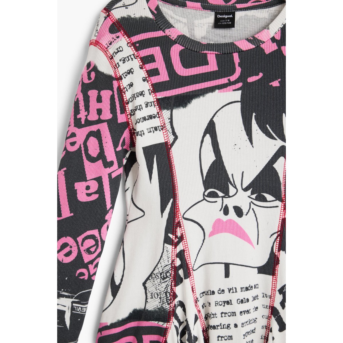 Robe Cruella Disney™ blanc, DESIGUAL