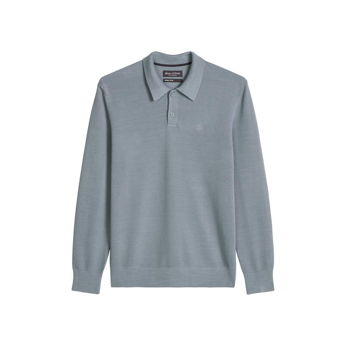 Polo en maille, coupe classique en pur coton biologique gris, MARC O'POLO