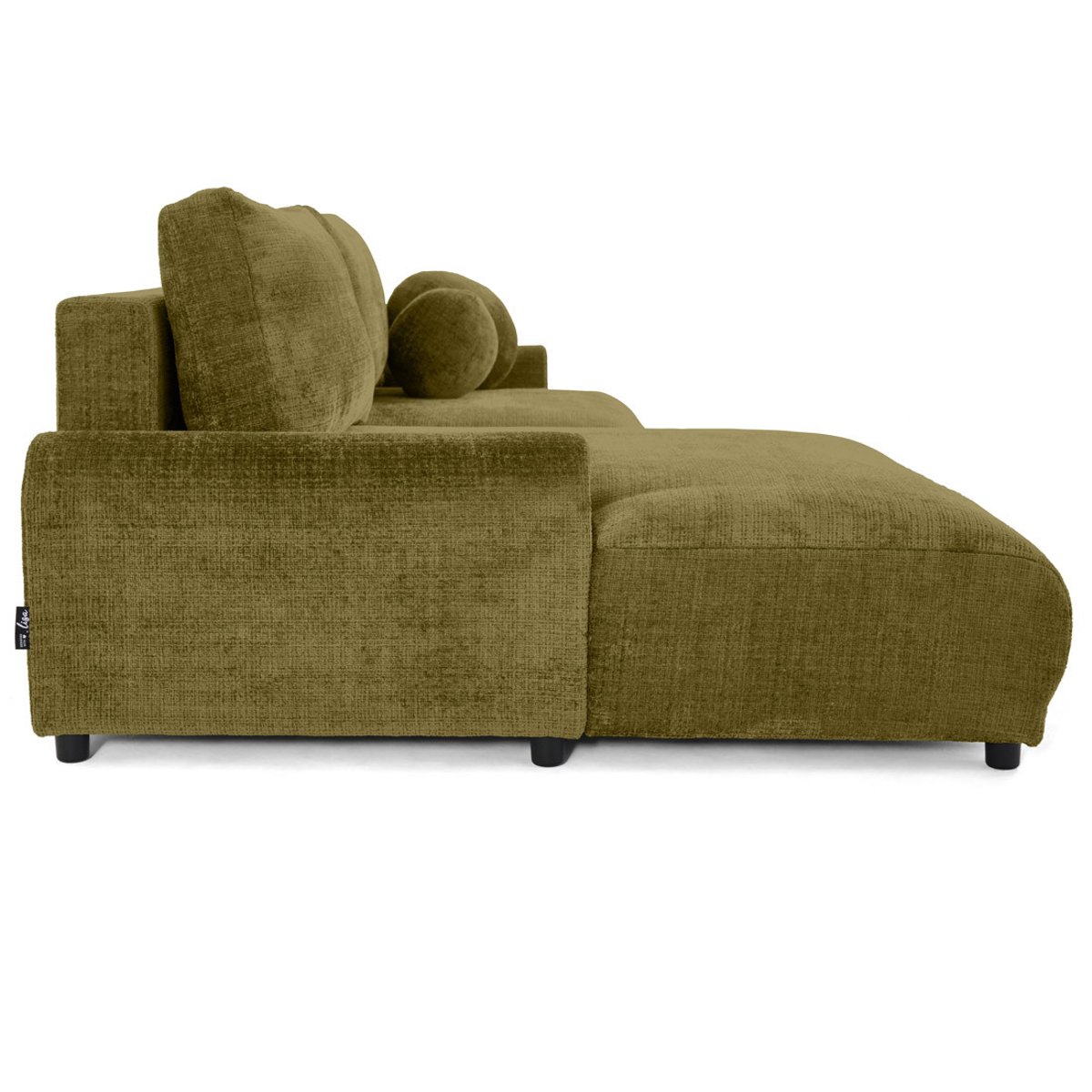 Canapé d'Angle Convertible 4 places - NELLY vert olive, BEST MOBILIER