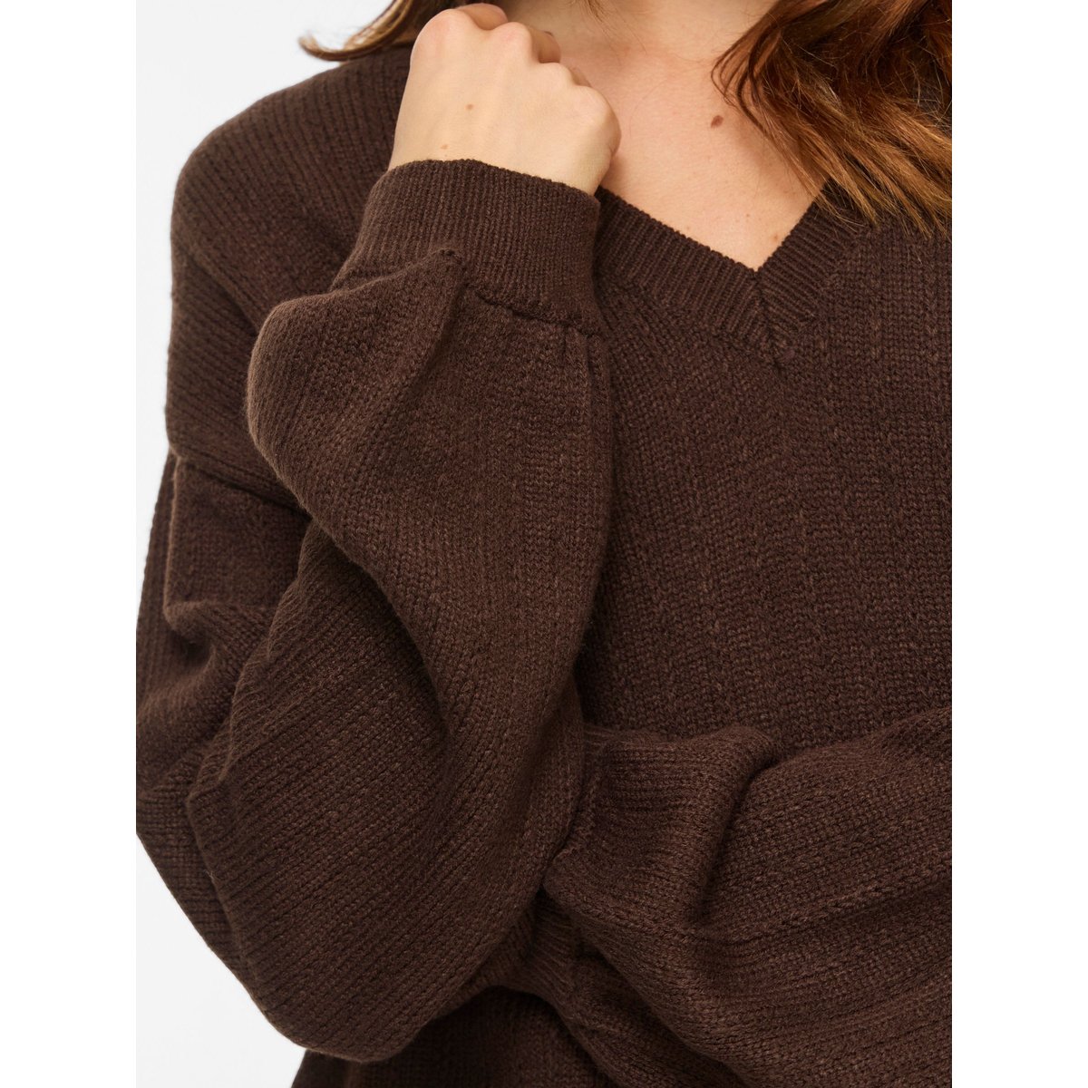 Pull En Maille marron - coffee bean1, VILA