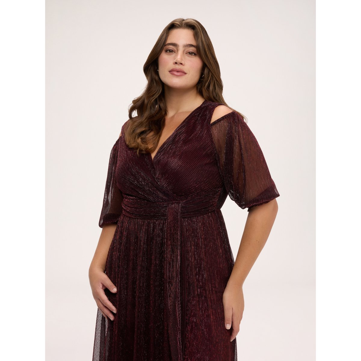 Robe longue avec découpe burgundy, FIORELLA RUBINO