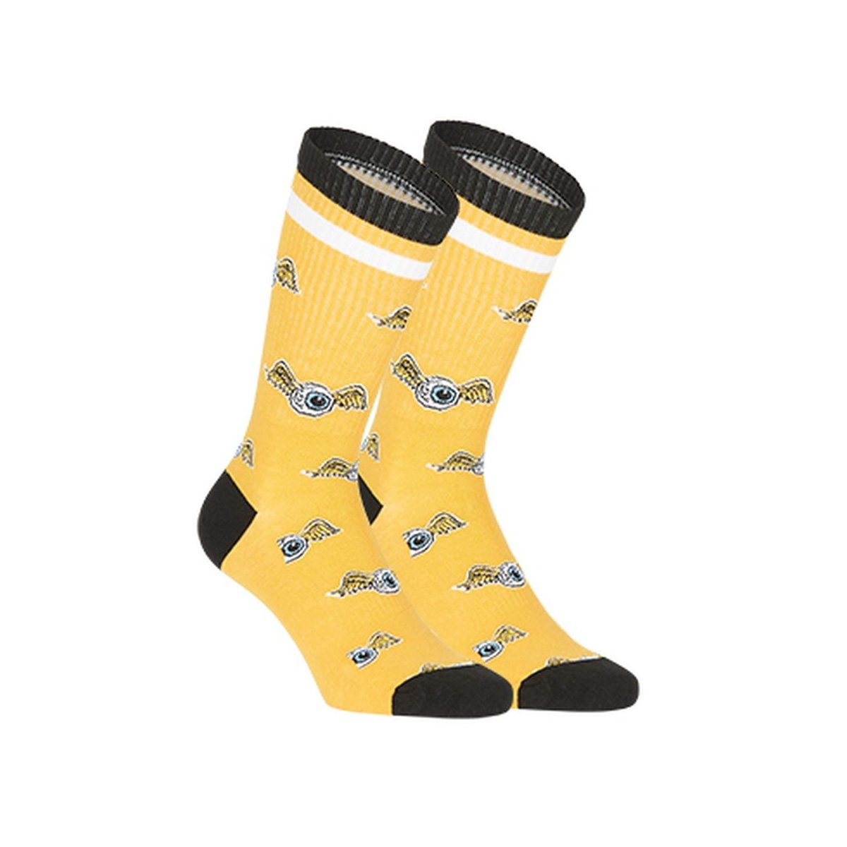 Lot De 2 Paires De Chaussettes Tennis jaune/noir, VON DUTCH