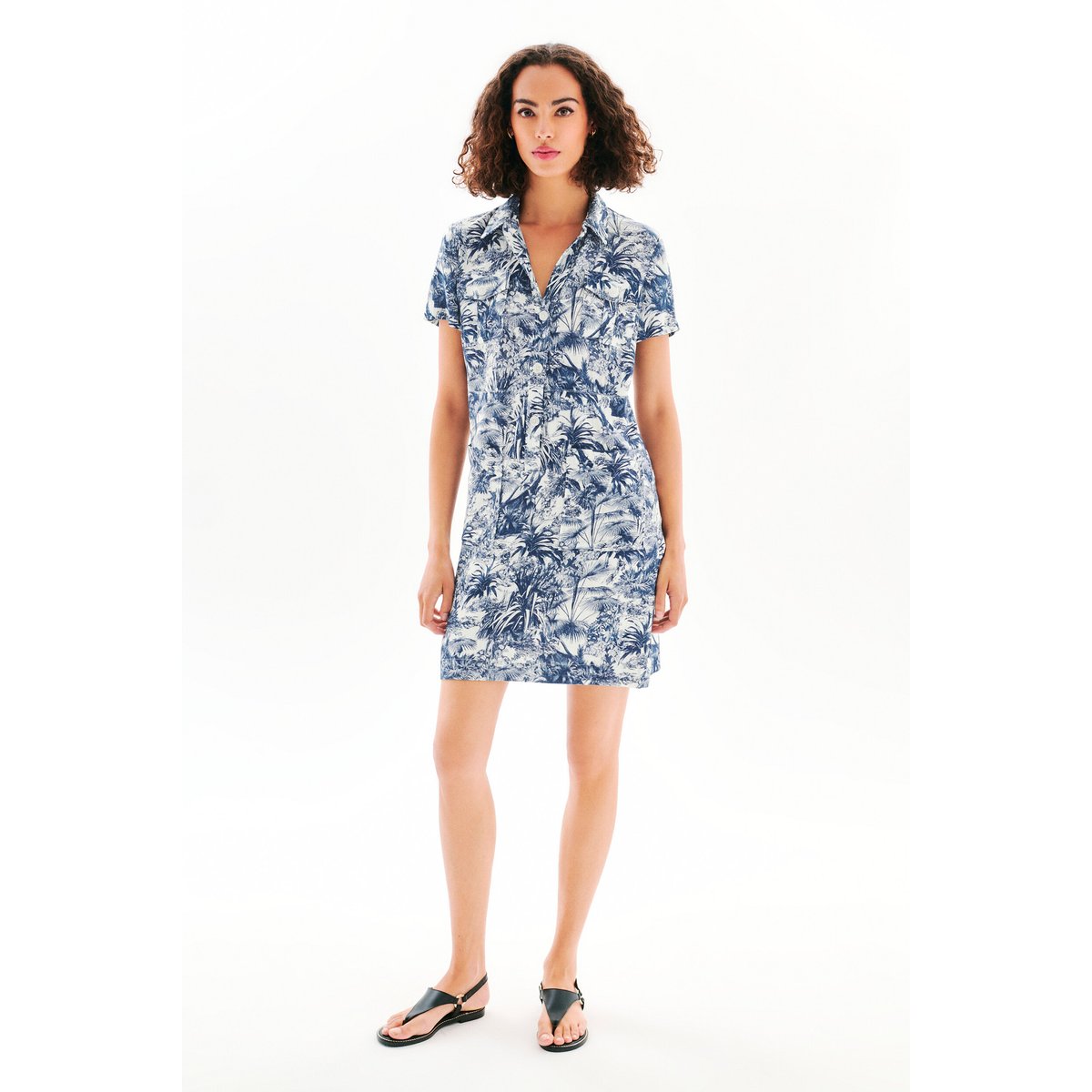 Robe courte en lin LAUREEN blanc, CAROLL
