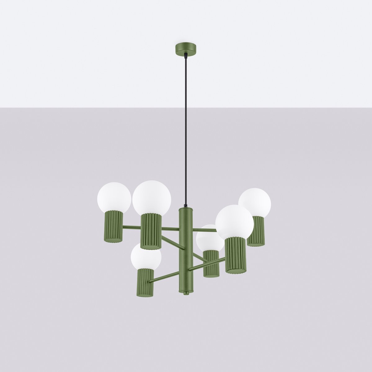 Lustre Aluminium Vert Olive G9 6 Halo vert, EDEN