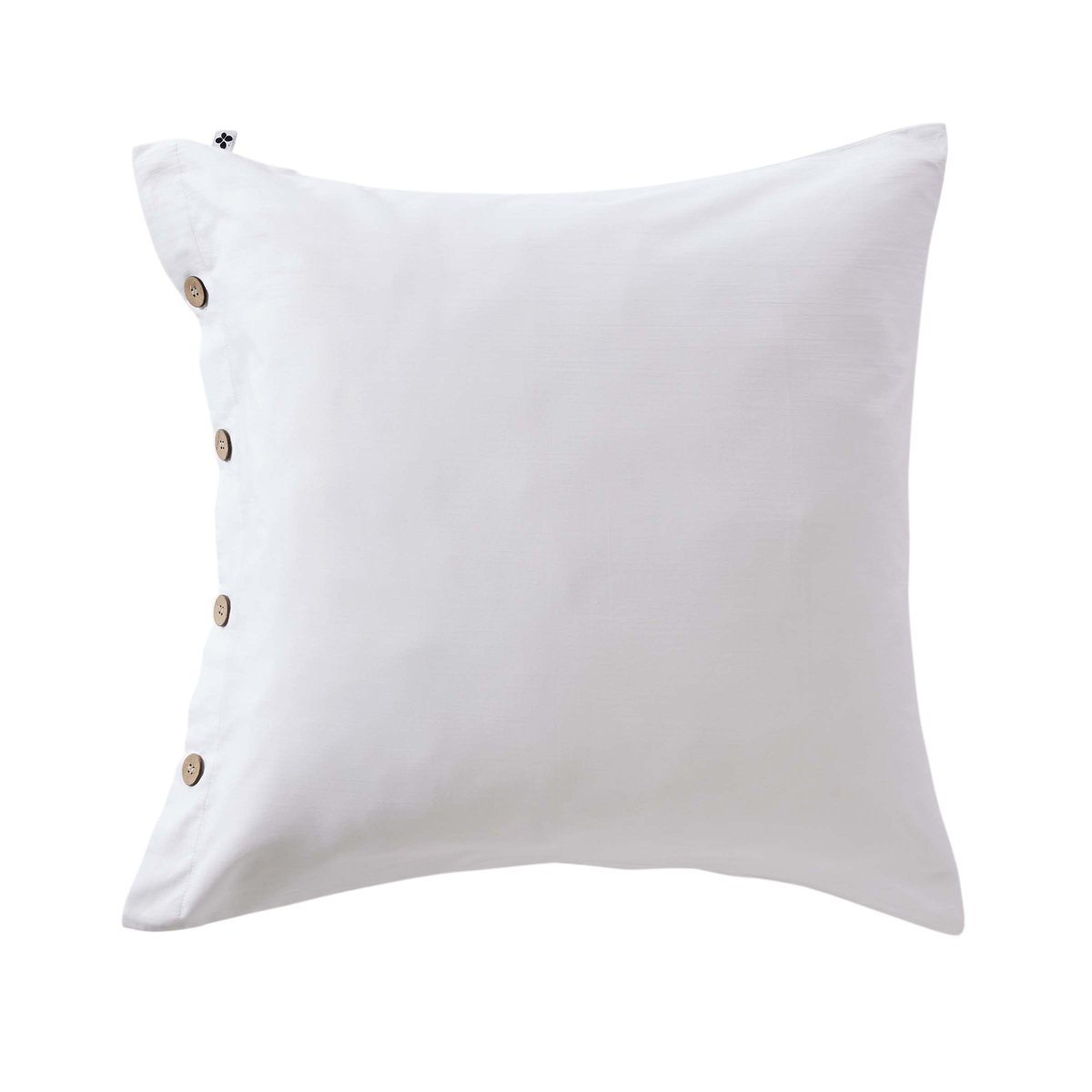 Taie en percale de coton Perrine blanc, EDEN