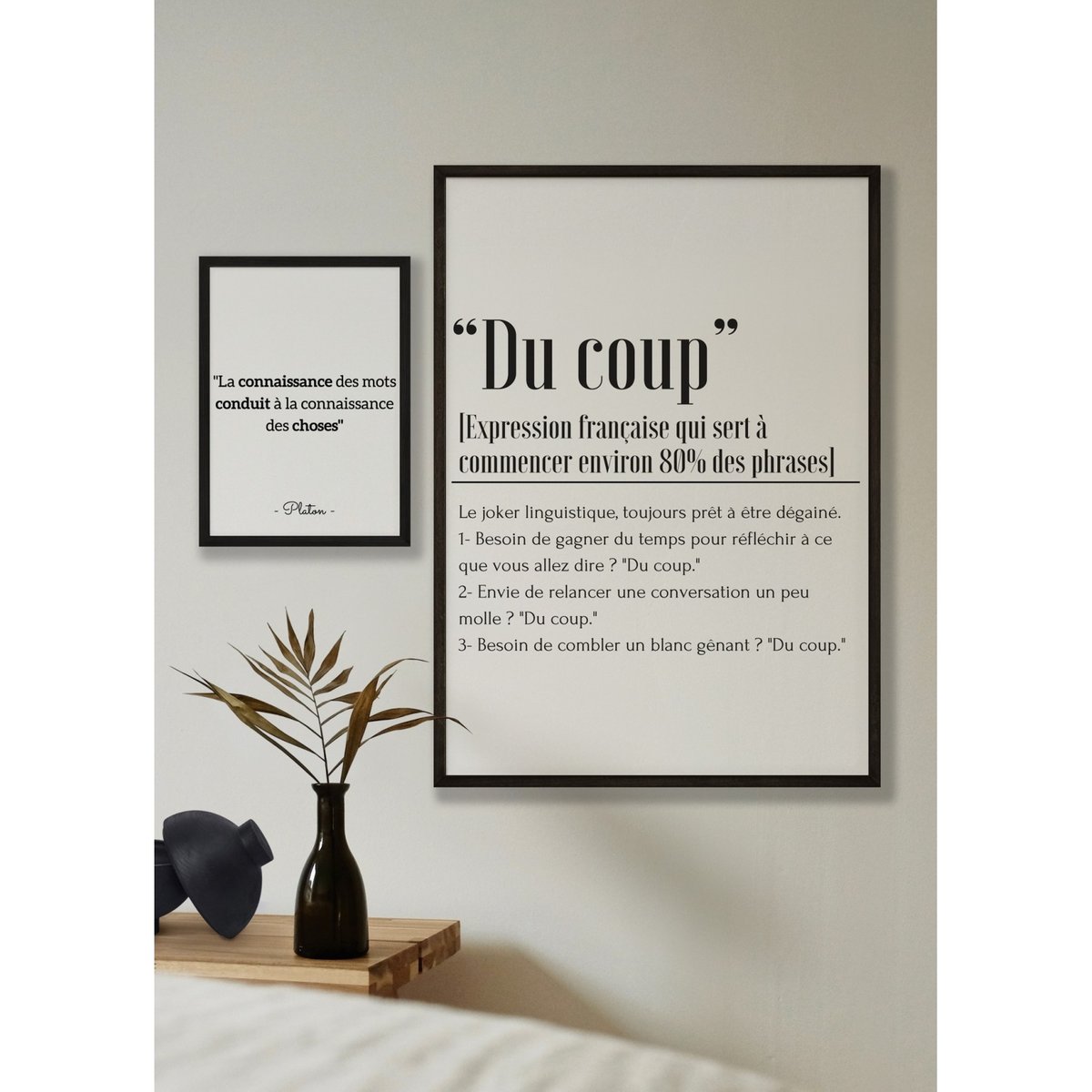 Affiche Définition 'Du coup' blanc, L'AFFICHERIE