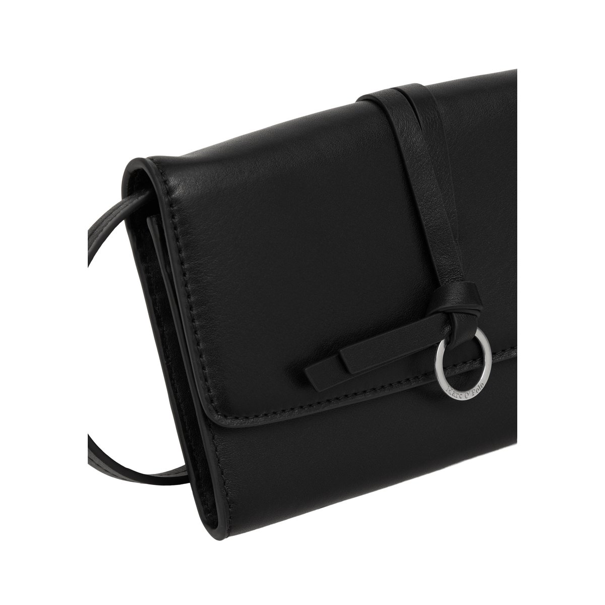 Sac à bandoulière 2-en-1, modèle Lula en cuir nappa de grande qualité noir, MARC O'POLO