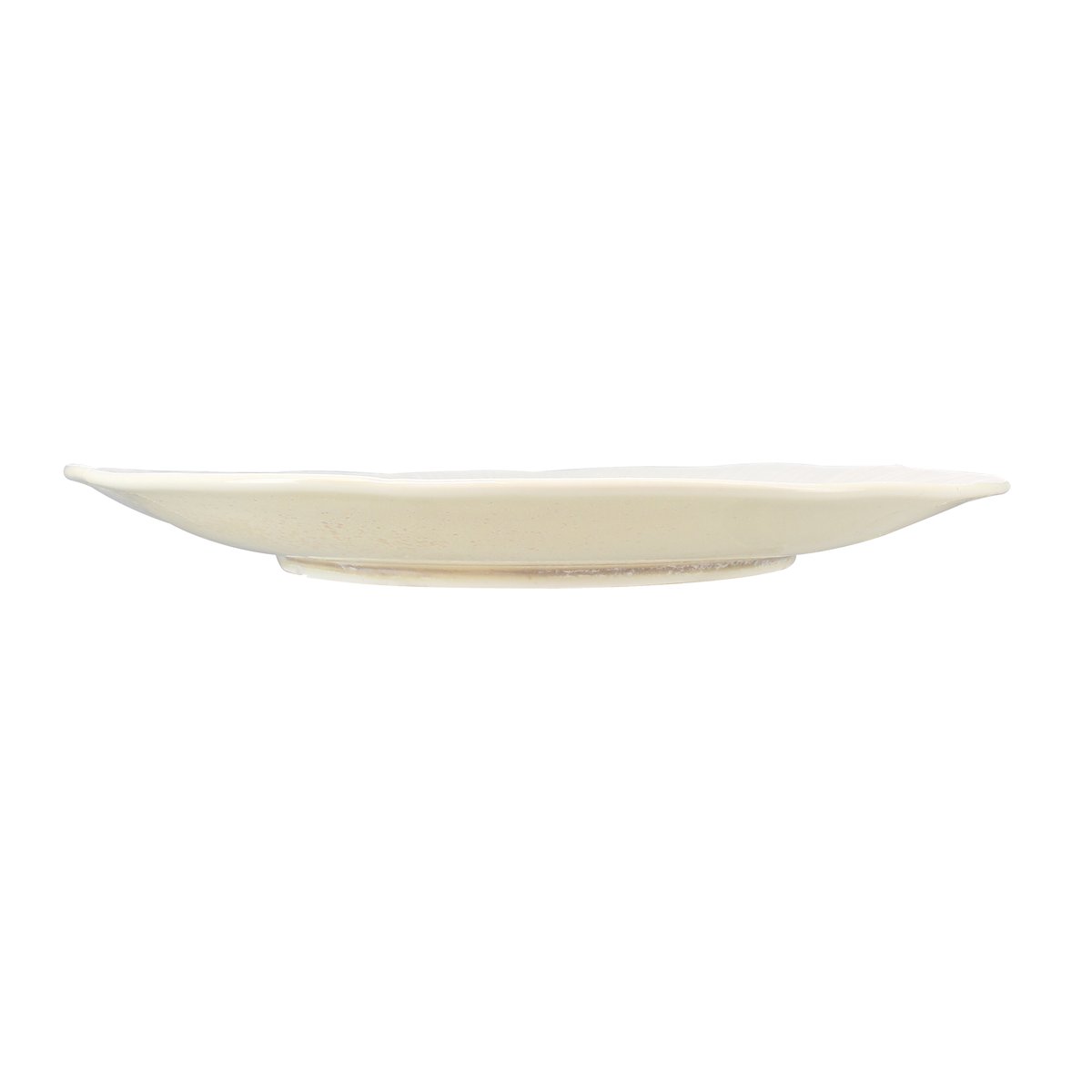 Lot de 6 assiettes plates en porcelaine 28,5cm, URUS beige-blanc, OGO LIVING