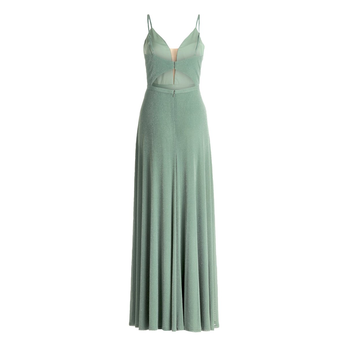 Robe de soirée à fils de fil textile green/silver, VERA MONT