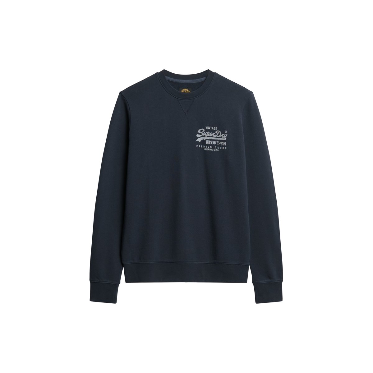Sweat classique Vintage Logo Heritage Chest bleu marine éclipse, SUPERDRY