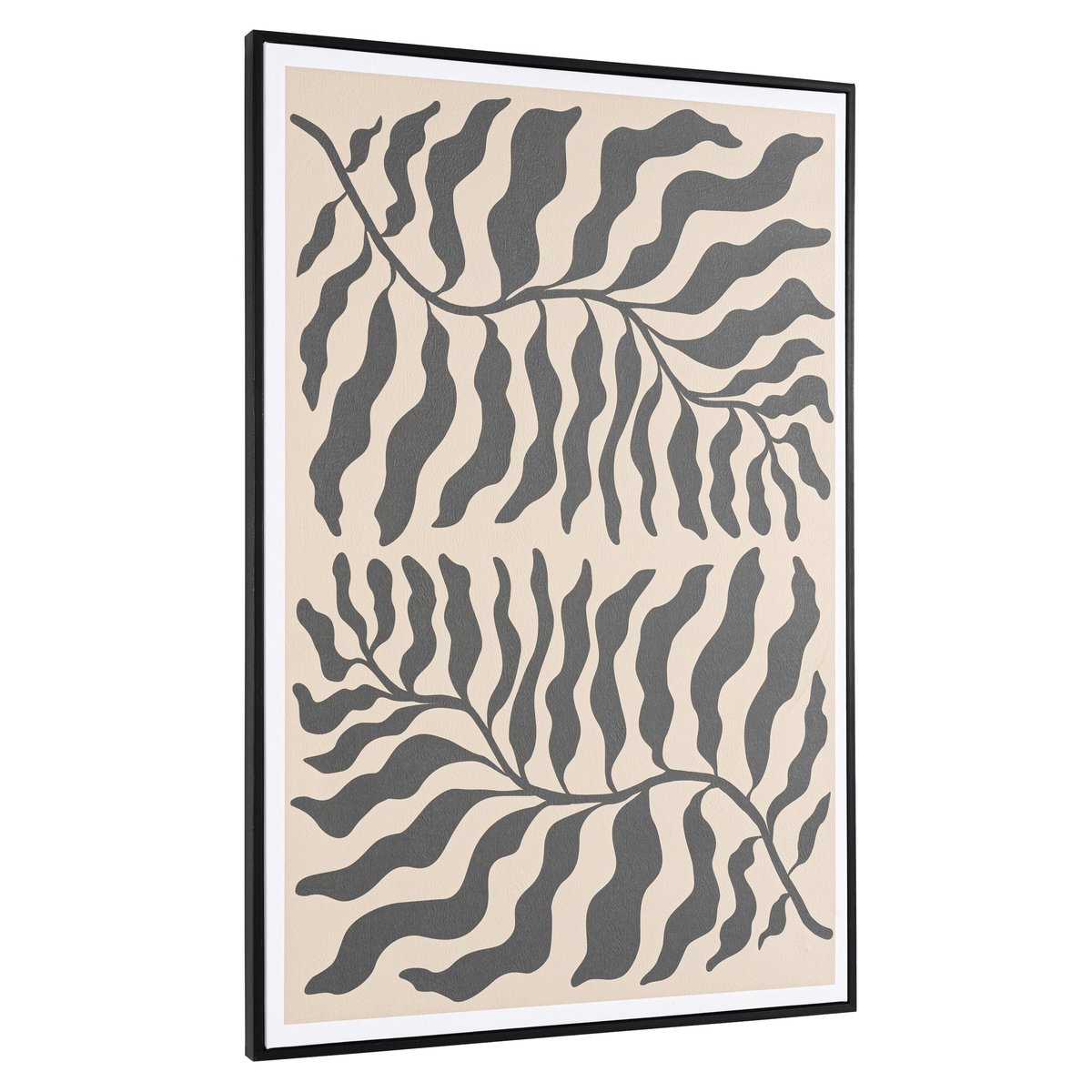 Tableau décor 2 feuilles gris/noir papier japonais 63 x 93 cm 2 feuilles, PIER IMPORT