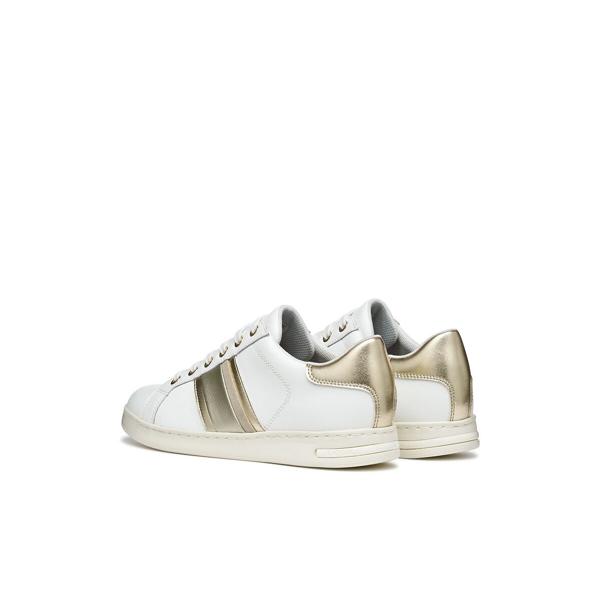 Baskets respirantes Jaysen blanc/doré, GEOX