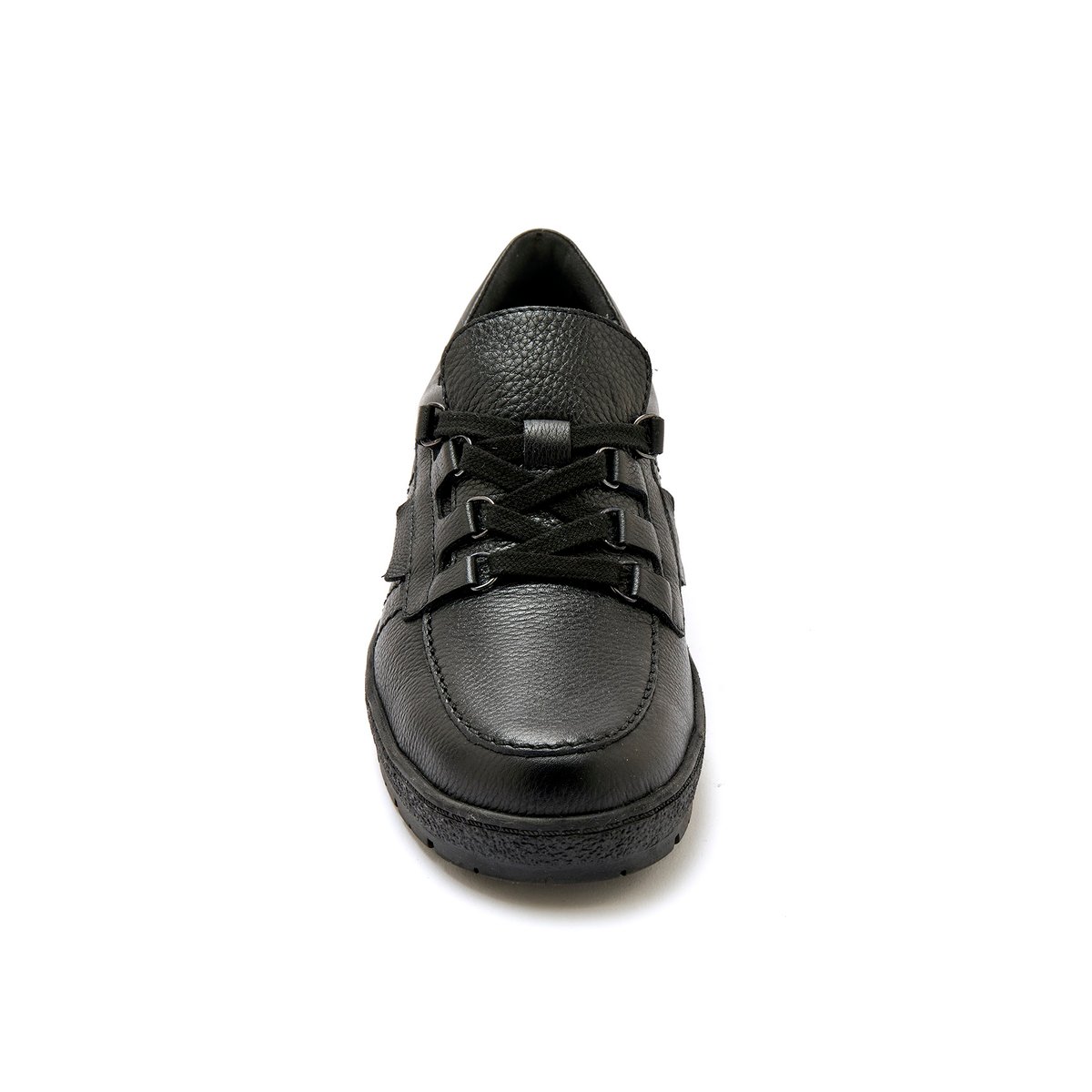 Derbies compensés cuir noir, PEDICONFORT