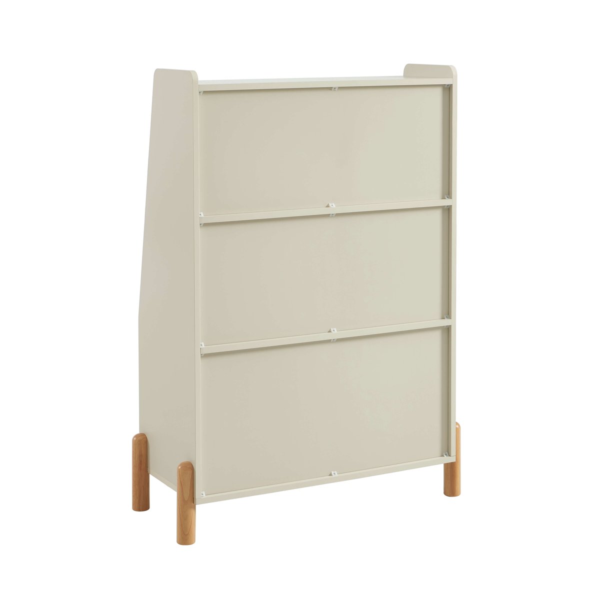 Bibliothèque enfant 2 portes  MONA beige et bois clair, BAÏTA
