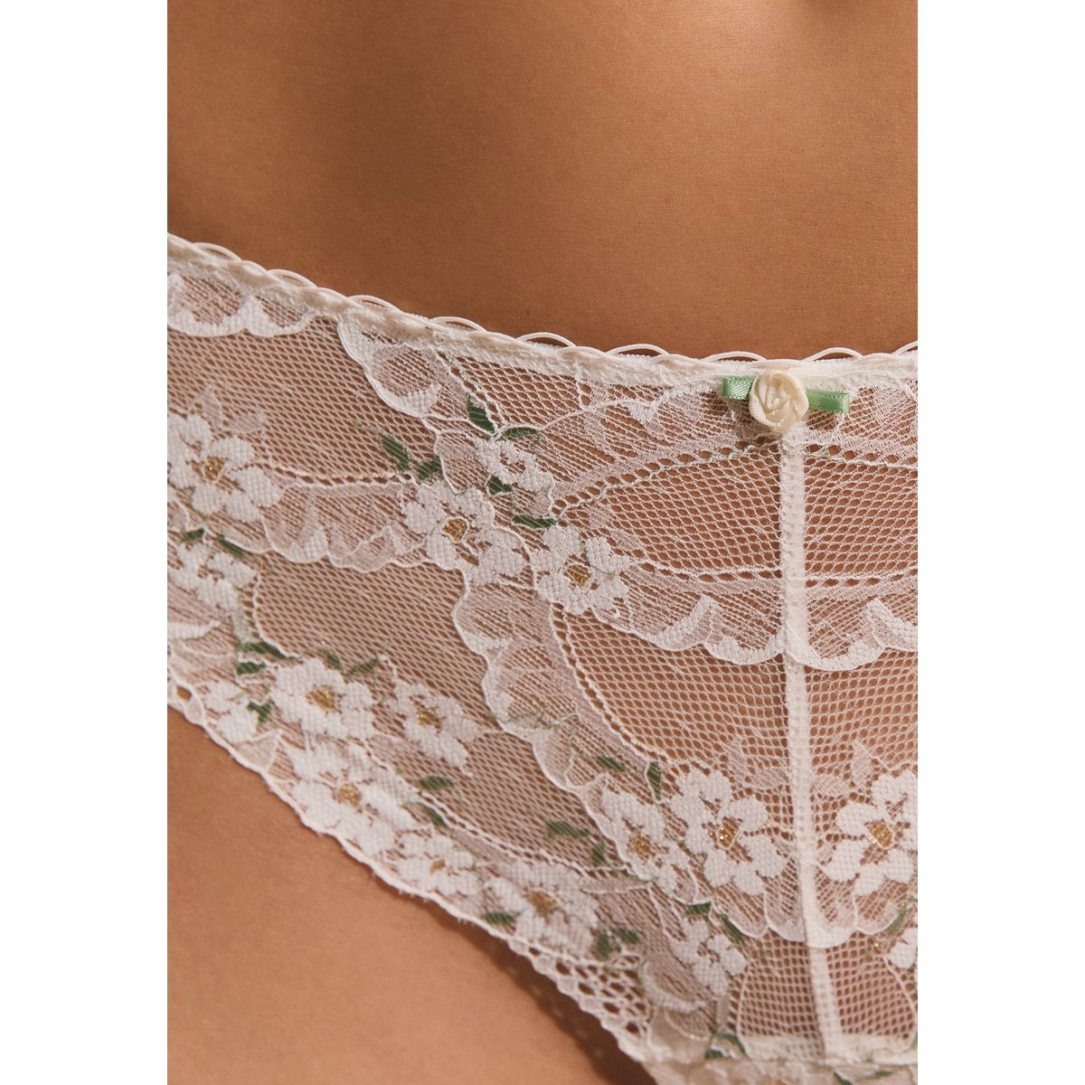 Hipster en dentelle avec fleurs BOUQUET multicolore, ETAM