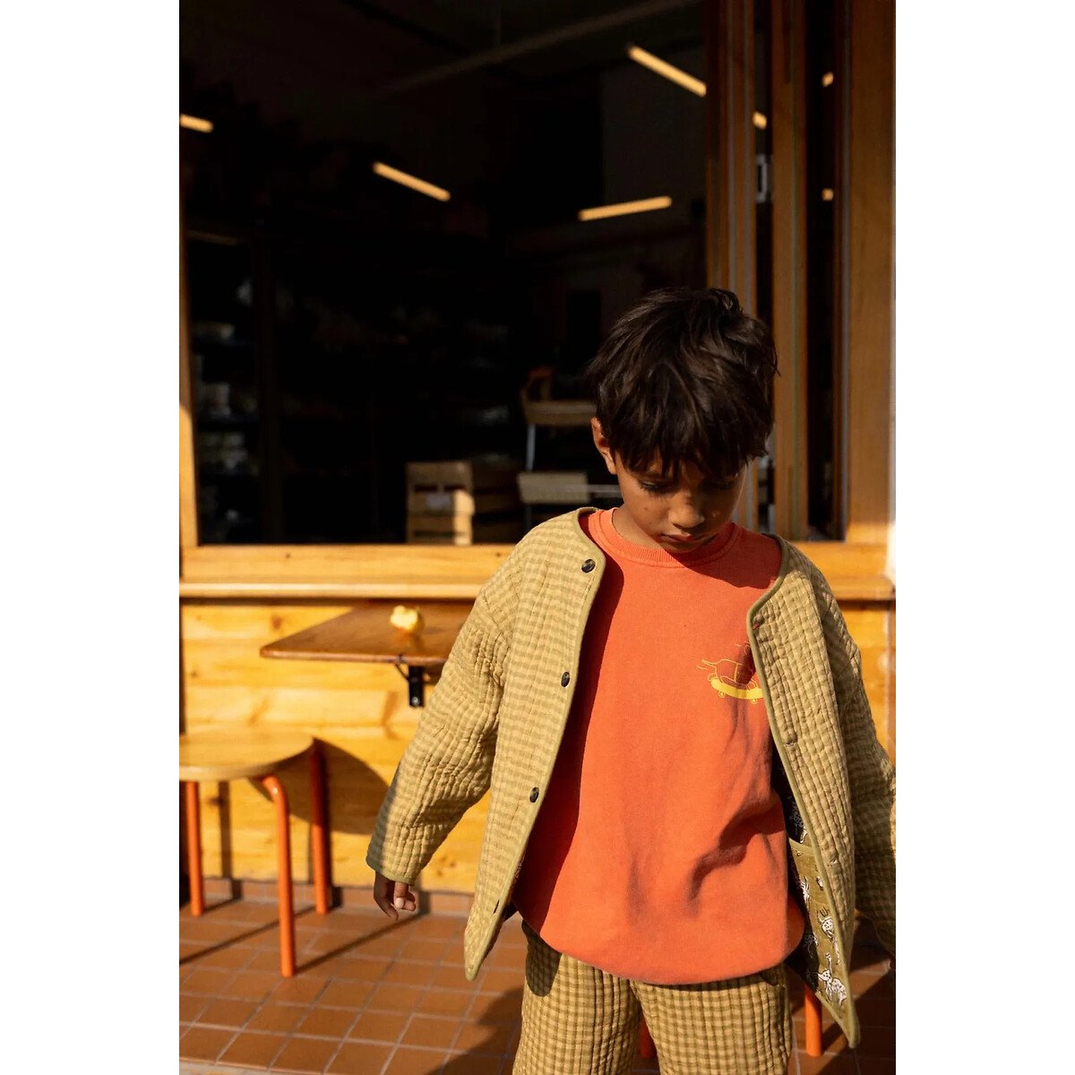 Sweatshirt de moletão VANYA laranja, APACHES COLLECTIONS