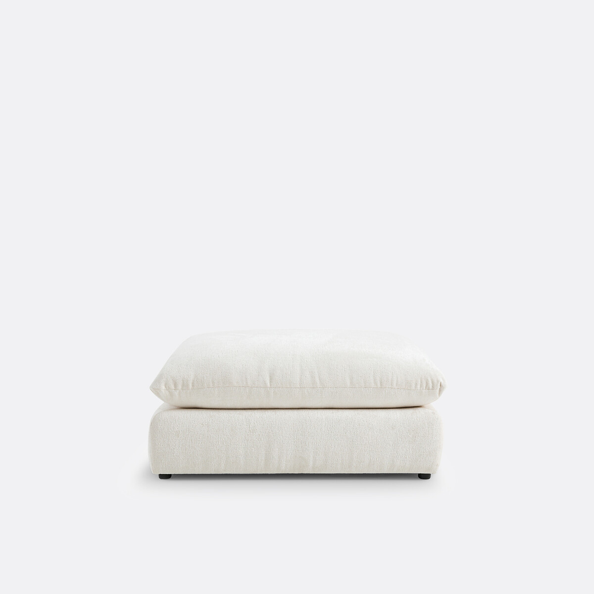 Pouf modulabile, velluto texturé, Malo ecru , LA REDOUTE INTERIEURS