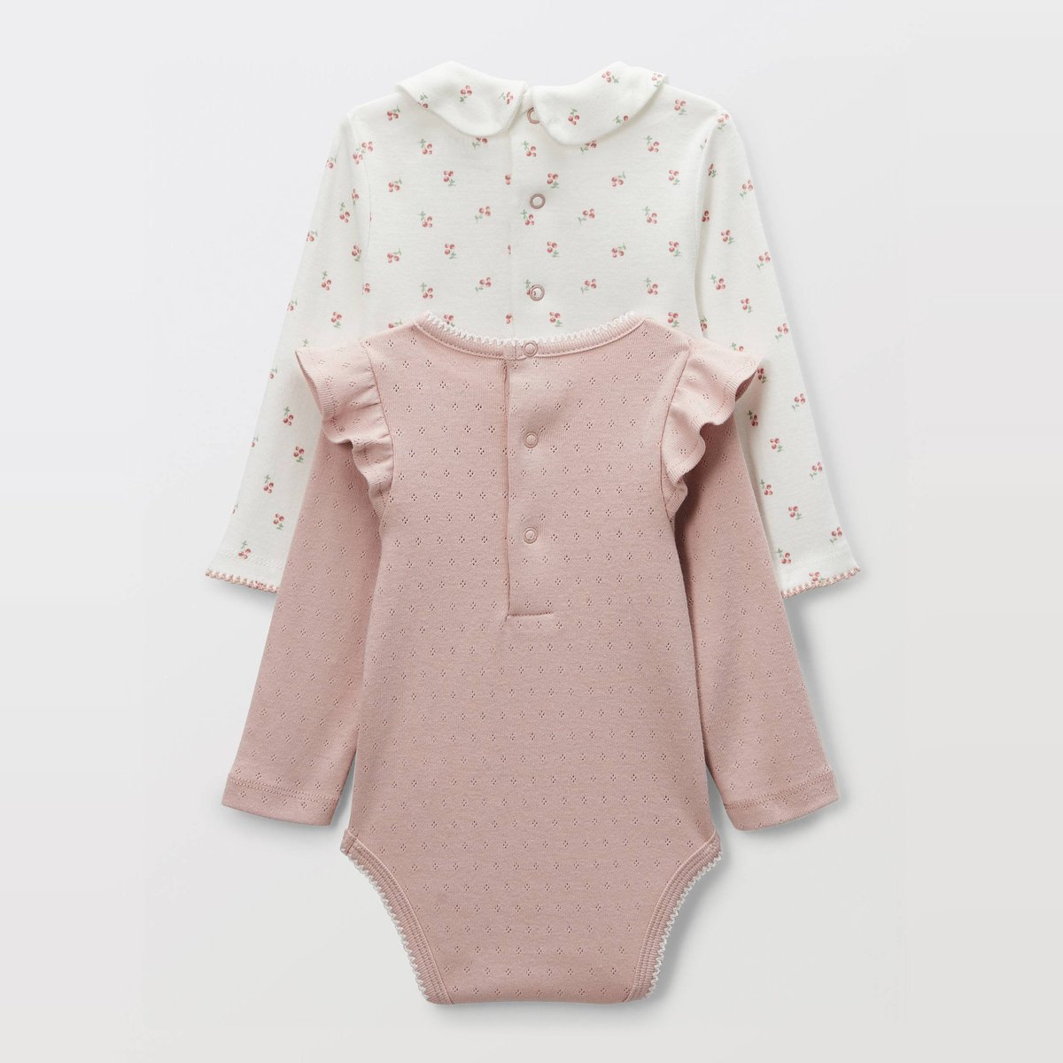Lot de 2 bodies manches courtes imprimé en coton BIO GOTS buvard, BOUT'CHOU