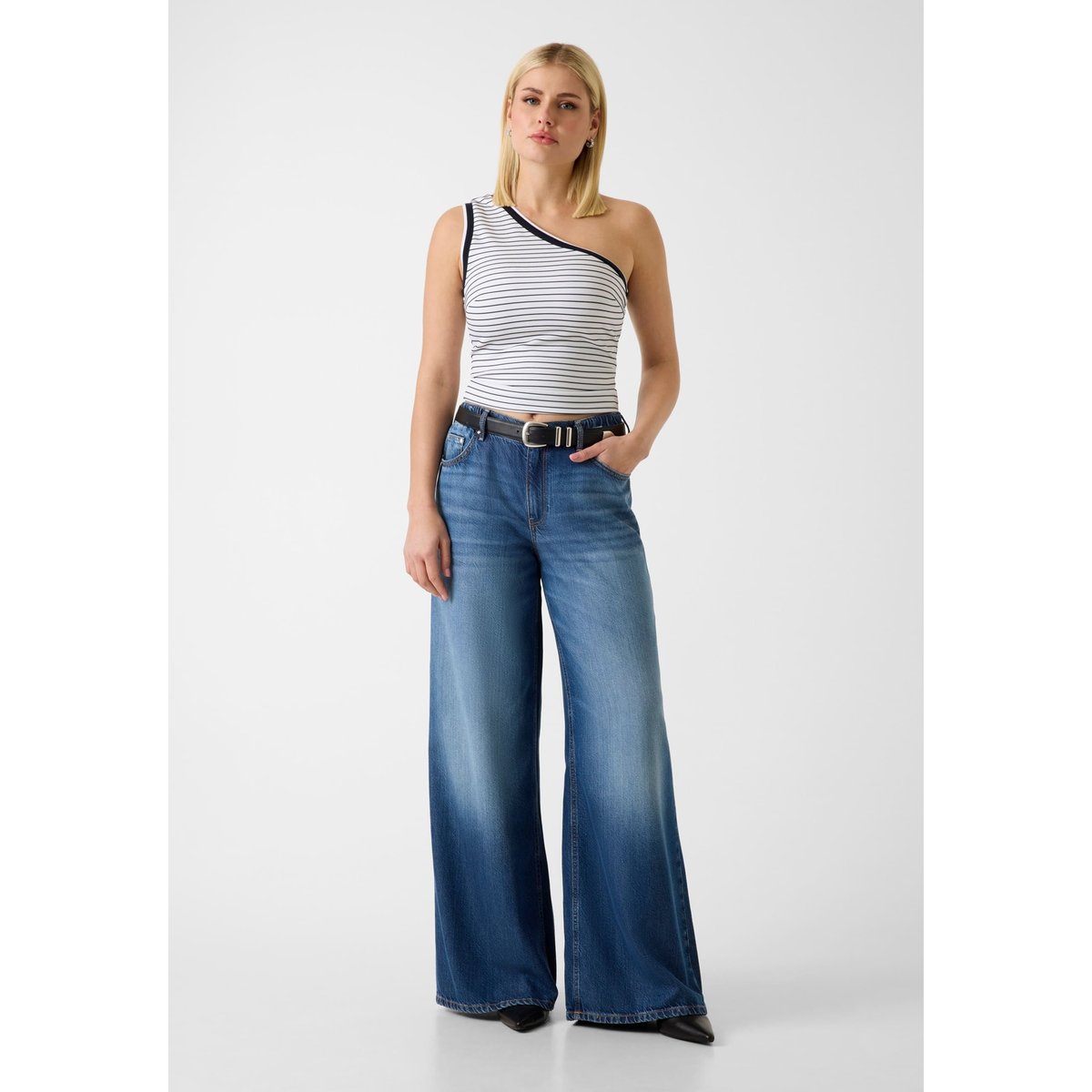 Haut Asymétrique blanc multi, GUESS