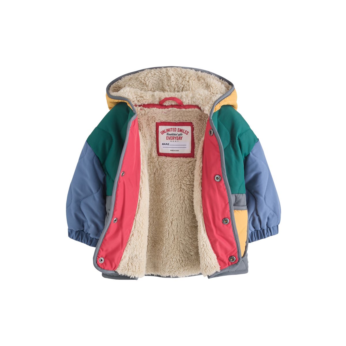 Manteau matelassé bloc de couleur, NEXT
