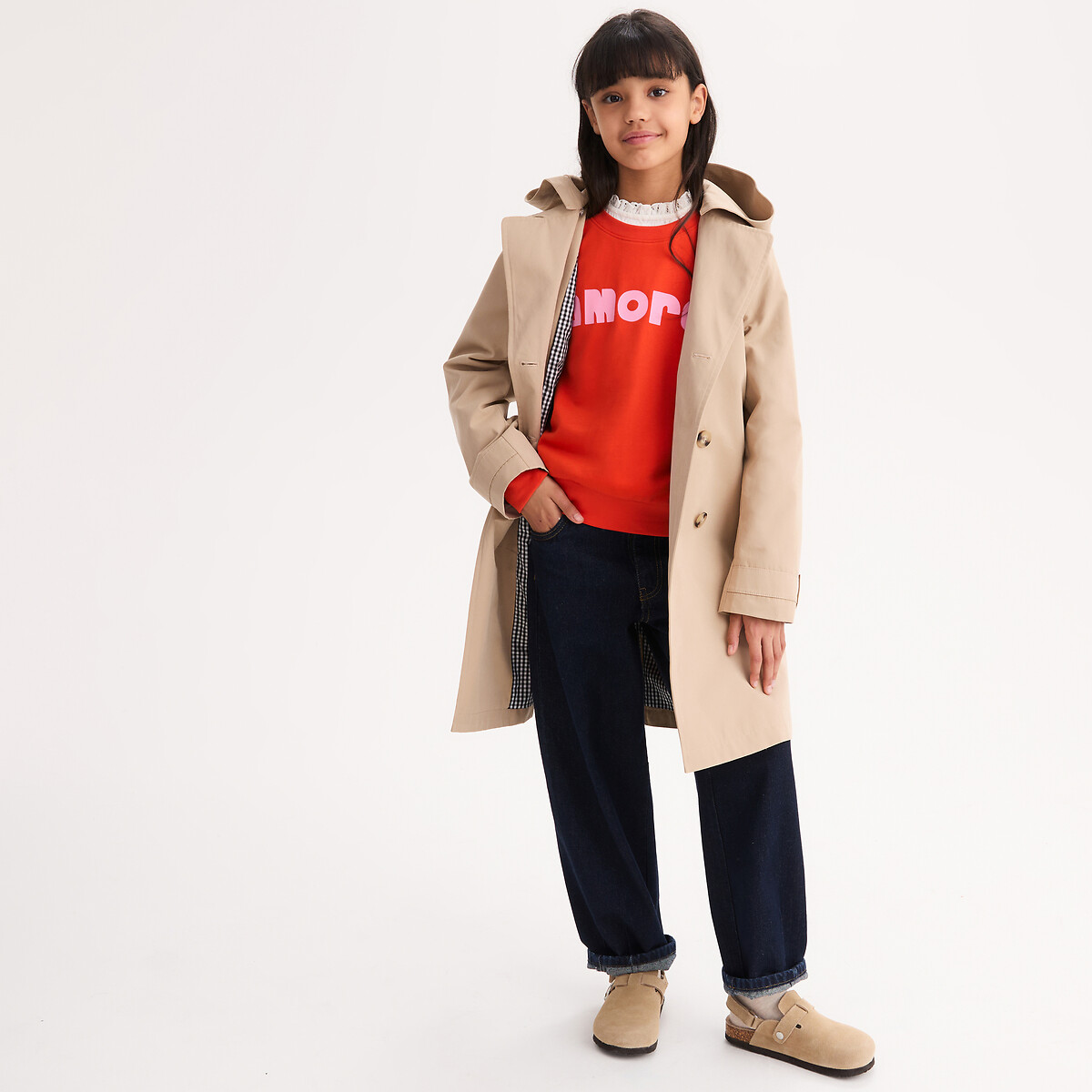 Trench à capuche amovible beige, LA REDOUTE COLLECTIONS