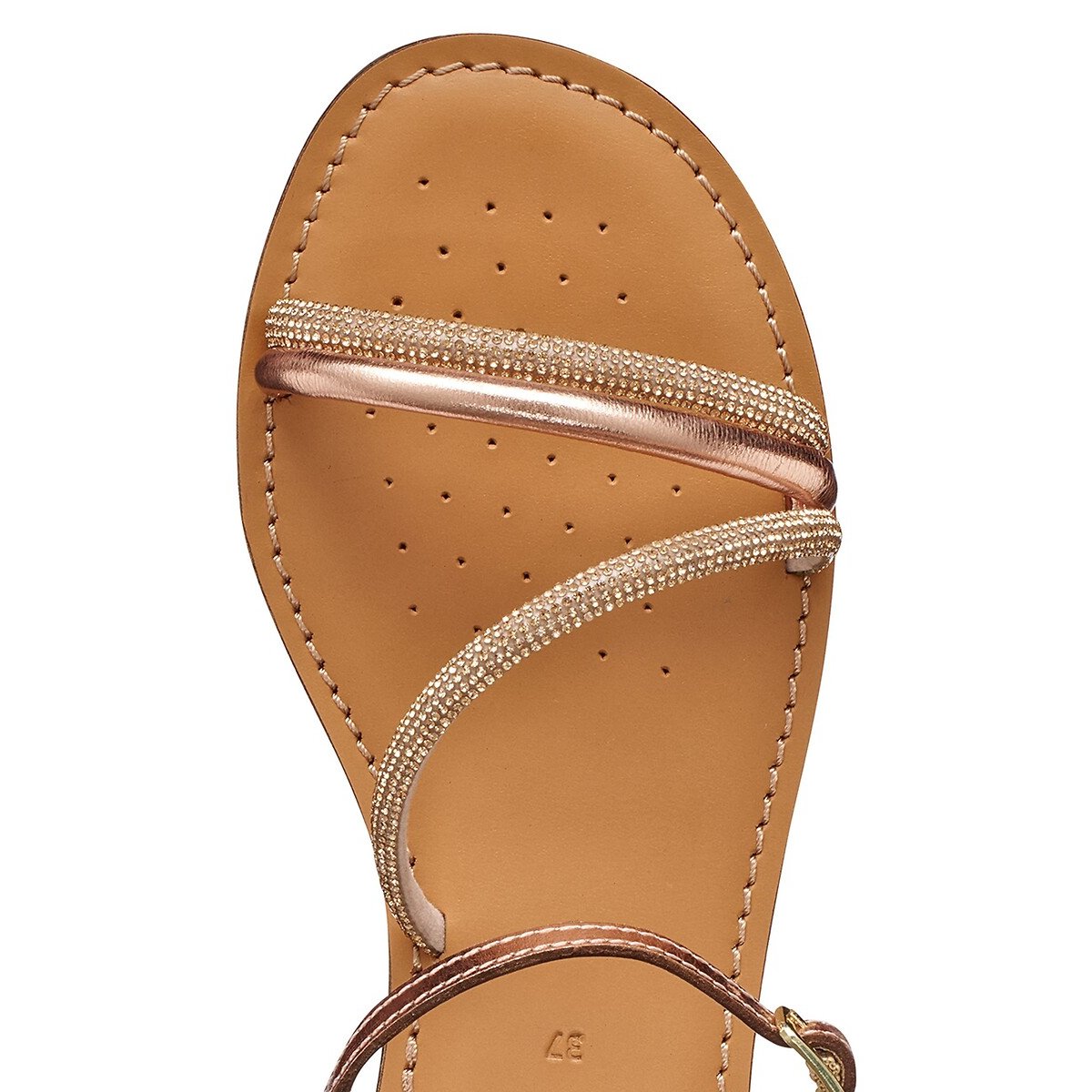 Platte sandalen MADDALUSIAC koper, GEOX