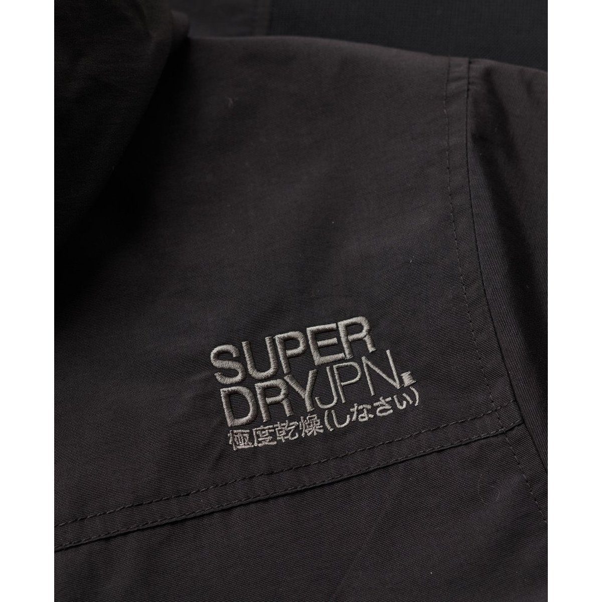 Bomber à capuche en nylon Surplus noir de jais, SUPERDRY