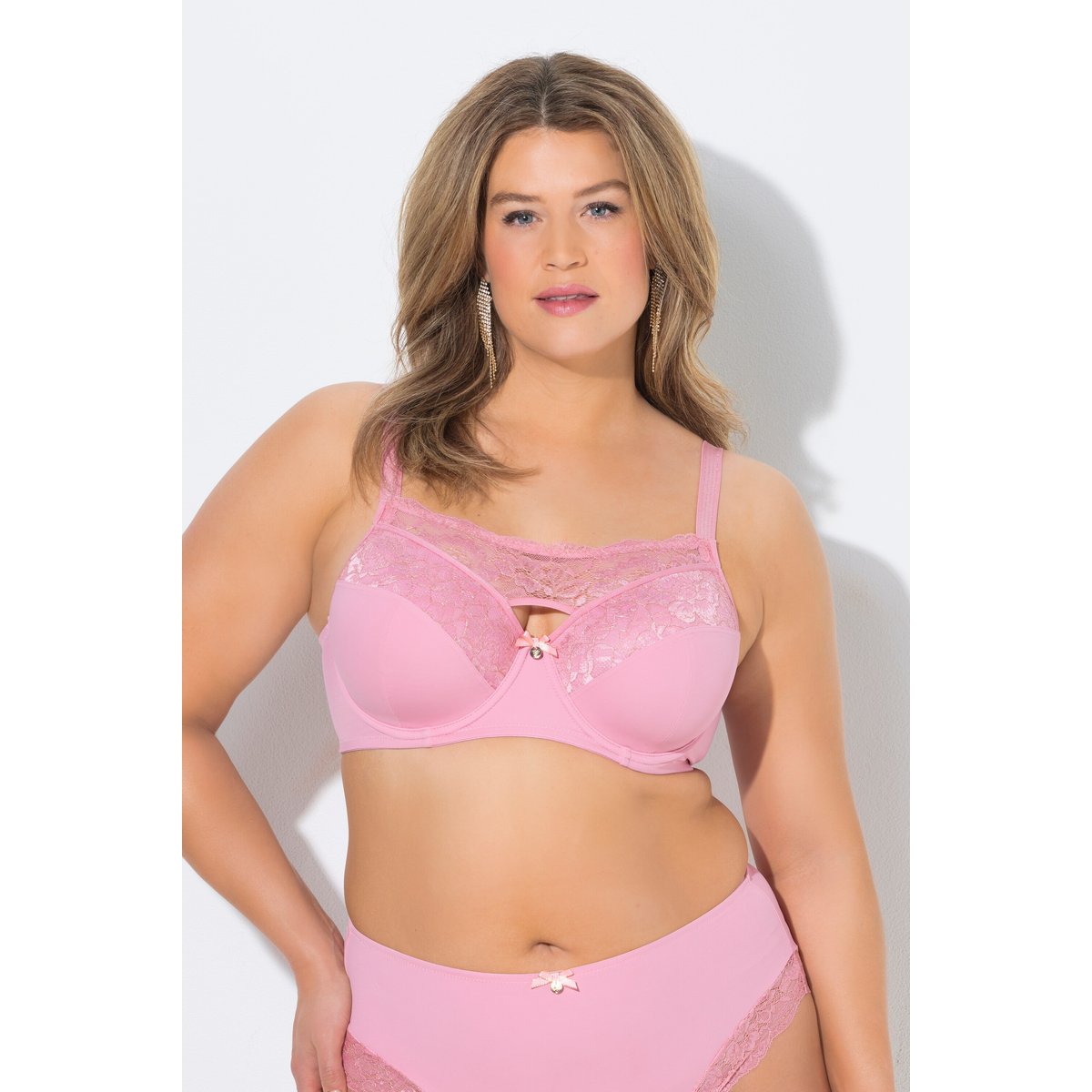 Soutien-gorge TruYou avec dentelle en fil rose clair, ULLA POPKEN