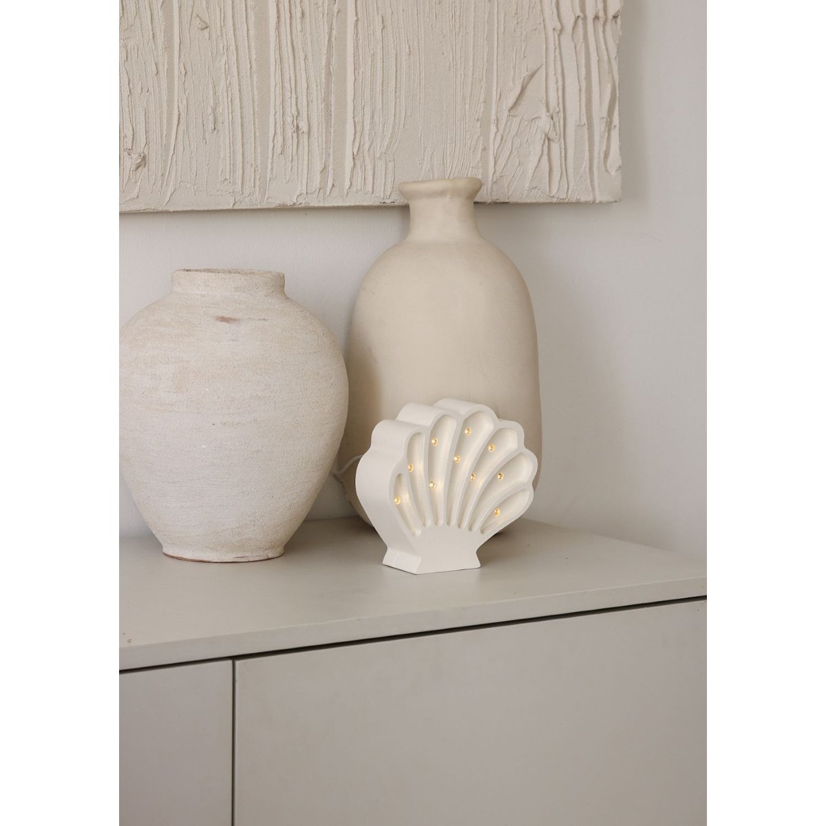 Lampe Veilleuse Coquillage Bois côtier blanc, LITTLE LIGHTS