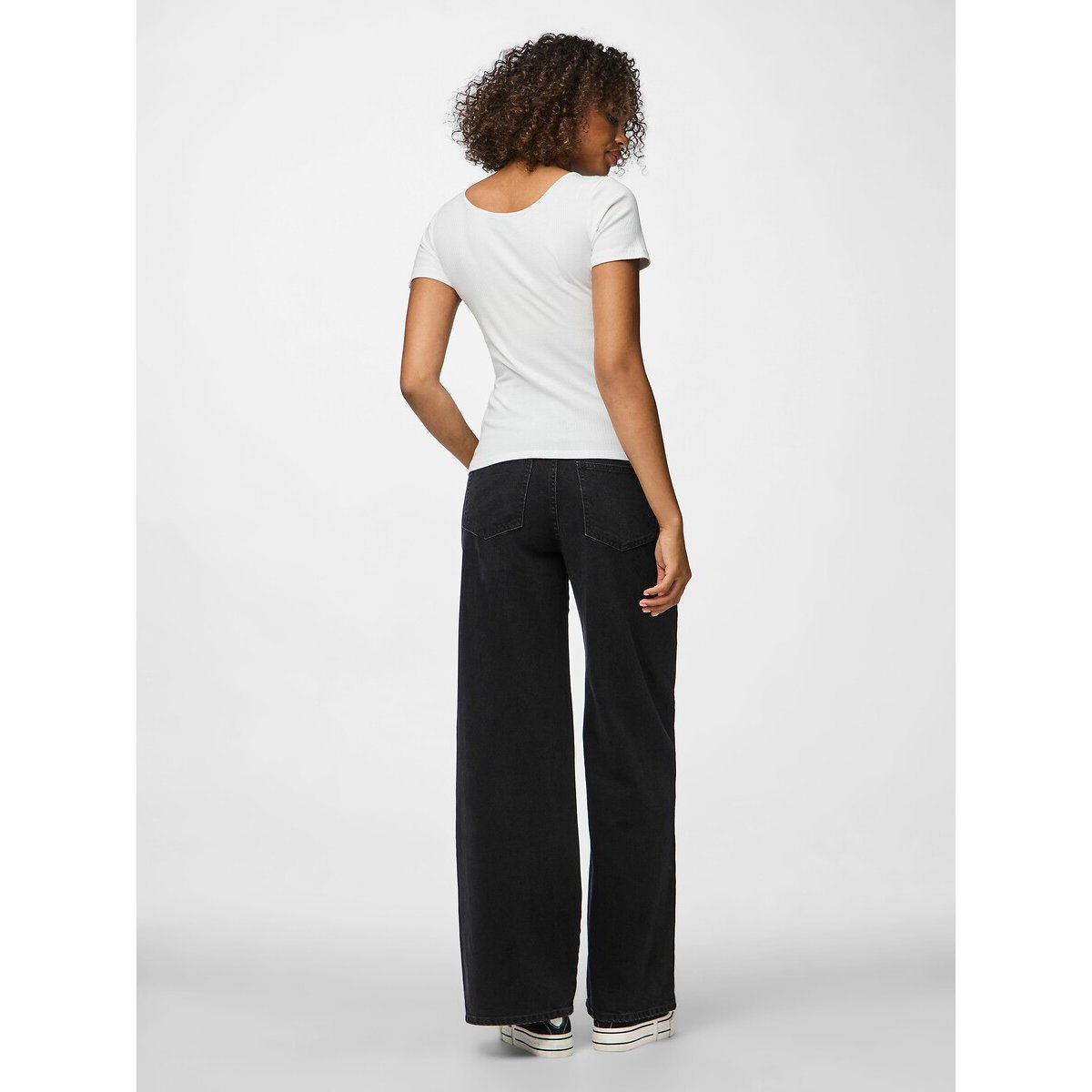 T-shirt boutonné blanc, PIECES