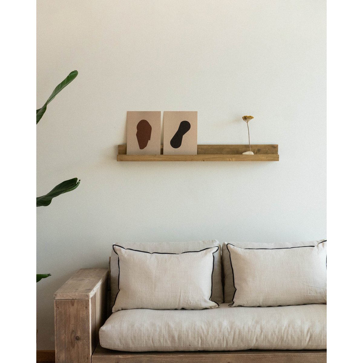 Étagère murale en bois naturel 100 cm - JAHA olivier, HANNUN