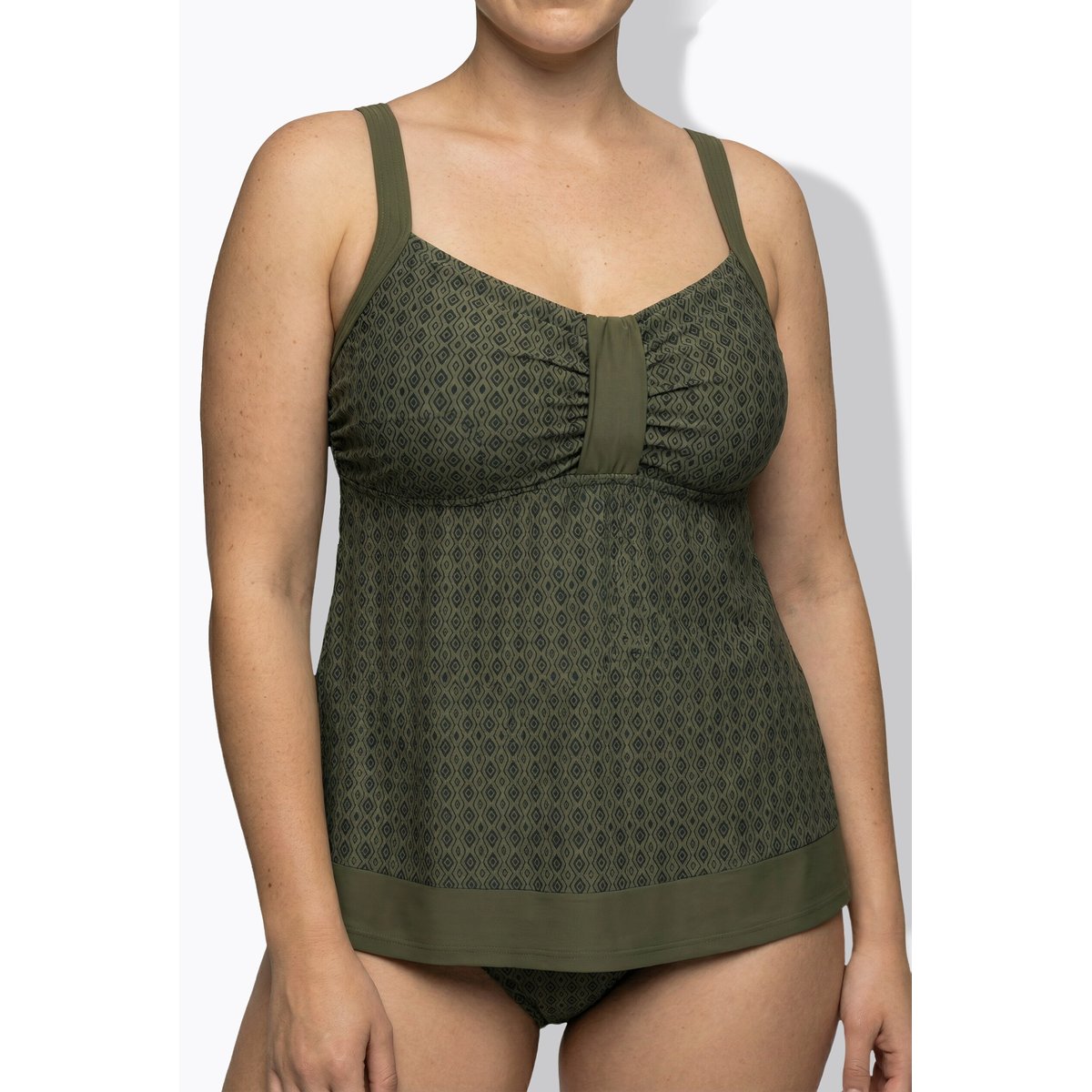 Tankini avec bonnets souples kaki foncé, ULLA POPKEN