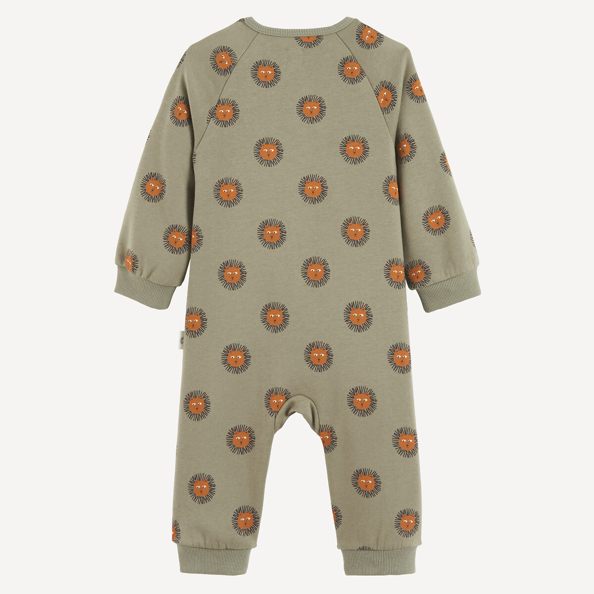 Combinaison longue en molleton, imprimé têtes de lion kaki, LA REDOUTE COLLECTIONS
