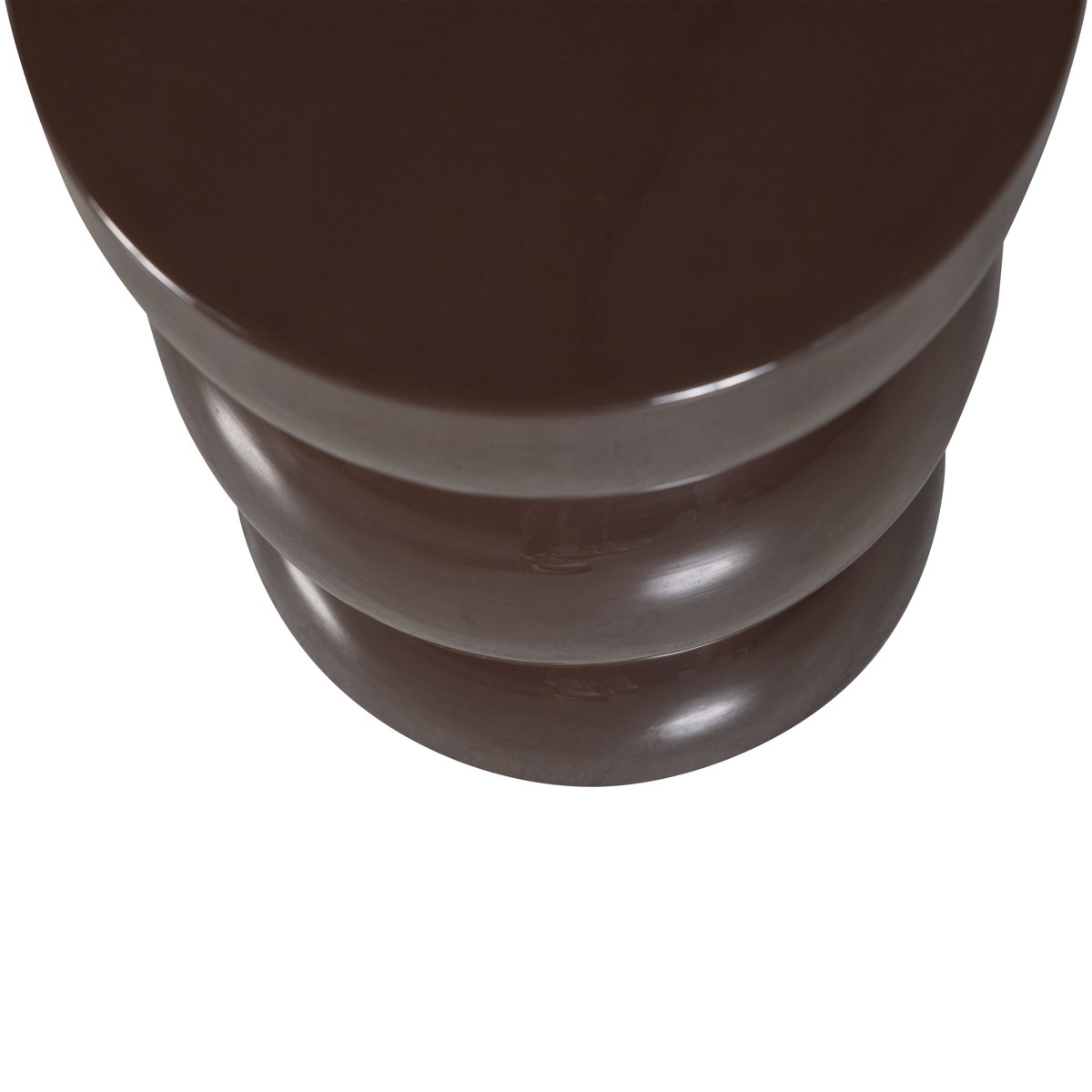 Table d'appoint en métal BRENO marron foncé, WOOOD