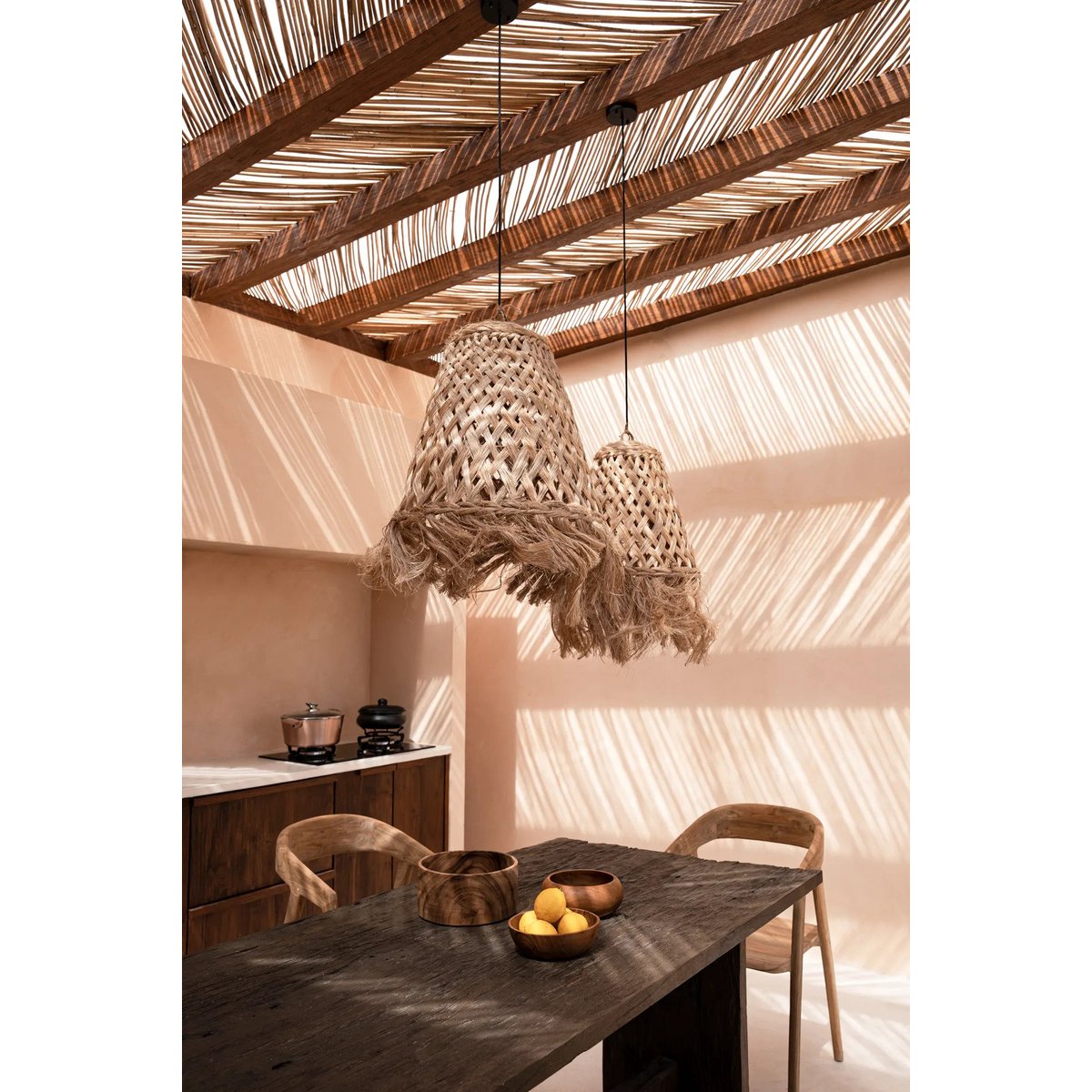 Coupe à fruits en bois de teck TEAK ROOT beige, BAZAR BIZAR