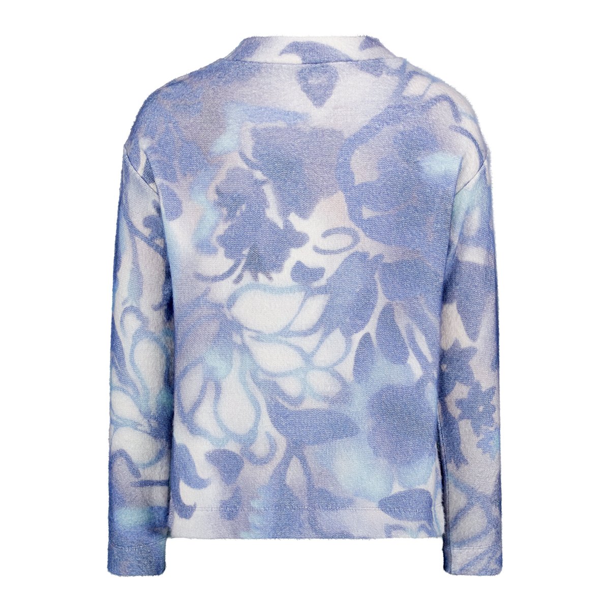 Sweat-shirt à col droit bleu/beige, BETTY BARCLAY
