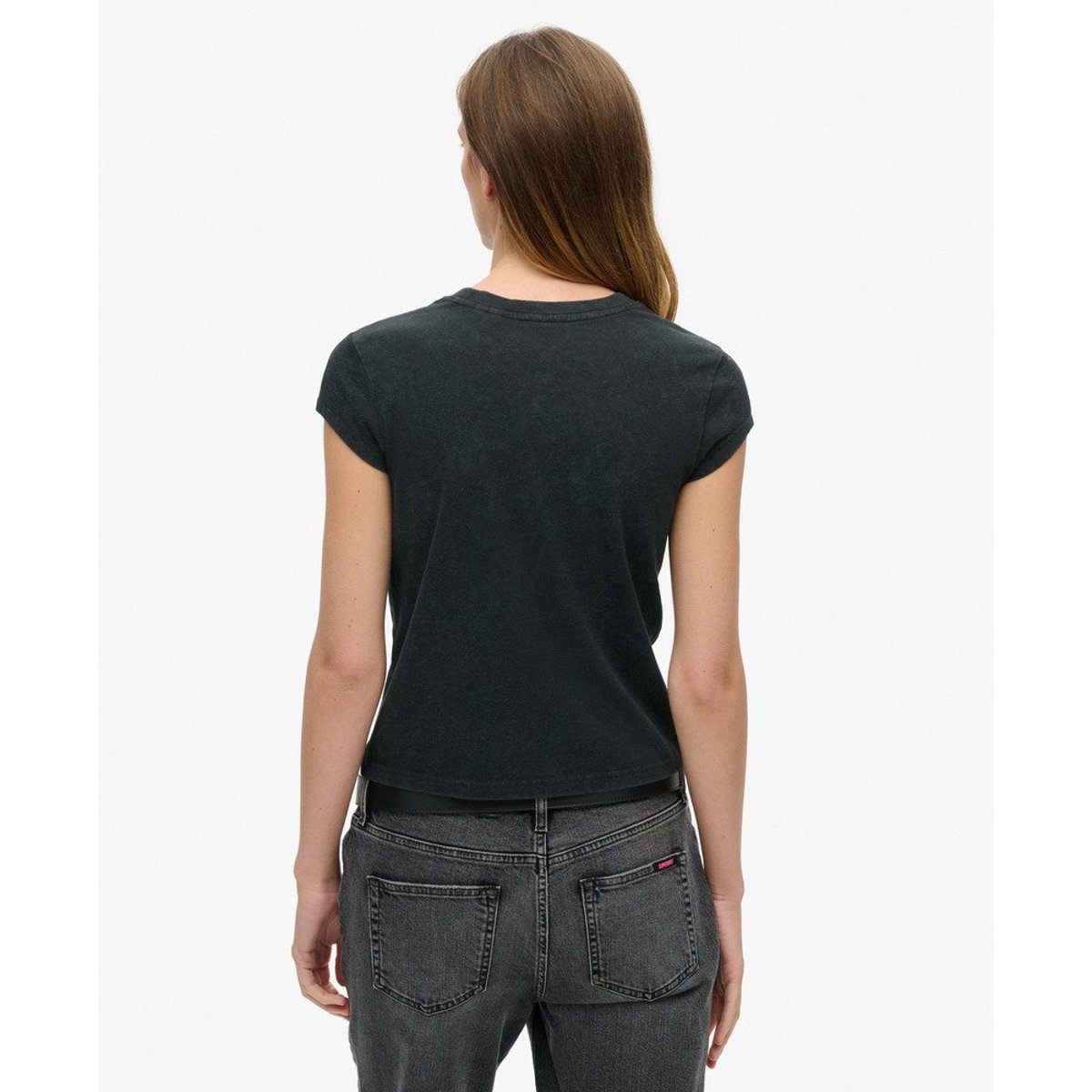 T-shirt à mancherons Iron Maiden x back in black intense, SUPERDRY