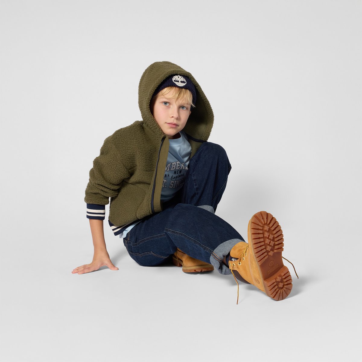 Cardigan à capuche genepi, TIMBERLAND