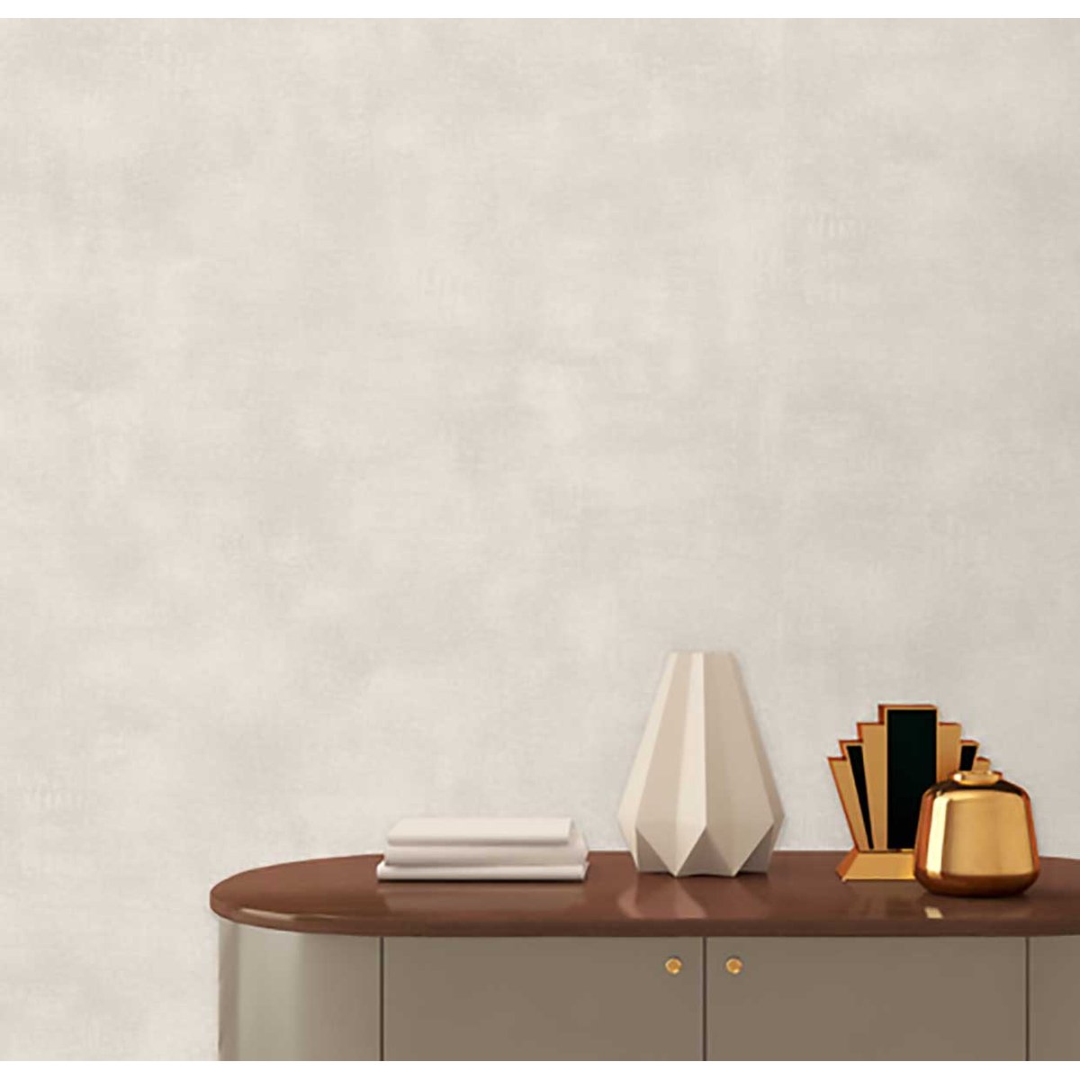 Papier peint uni effet toile lin gris perle beige, HEXOA