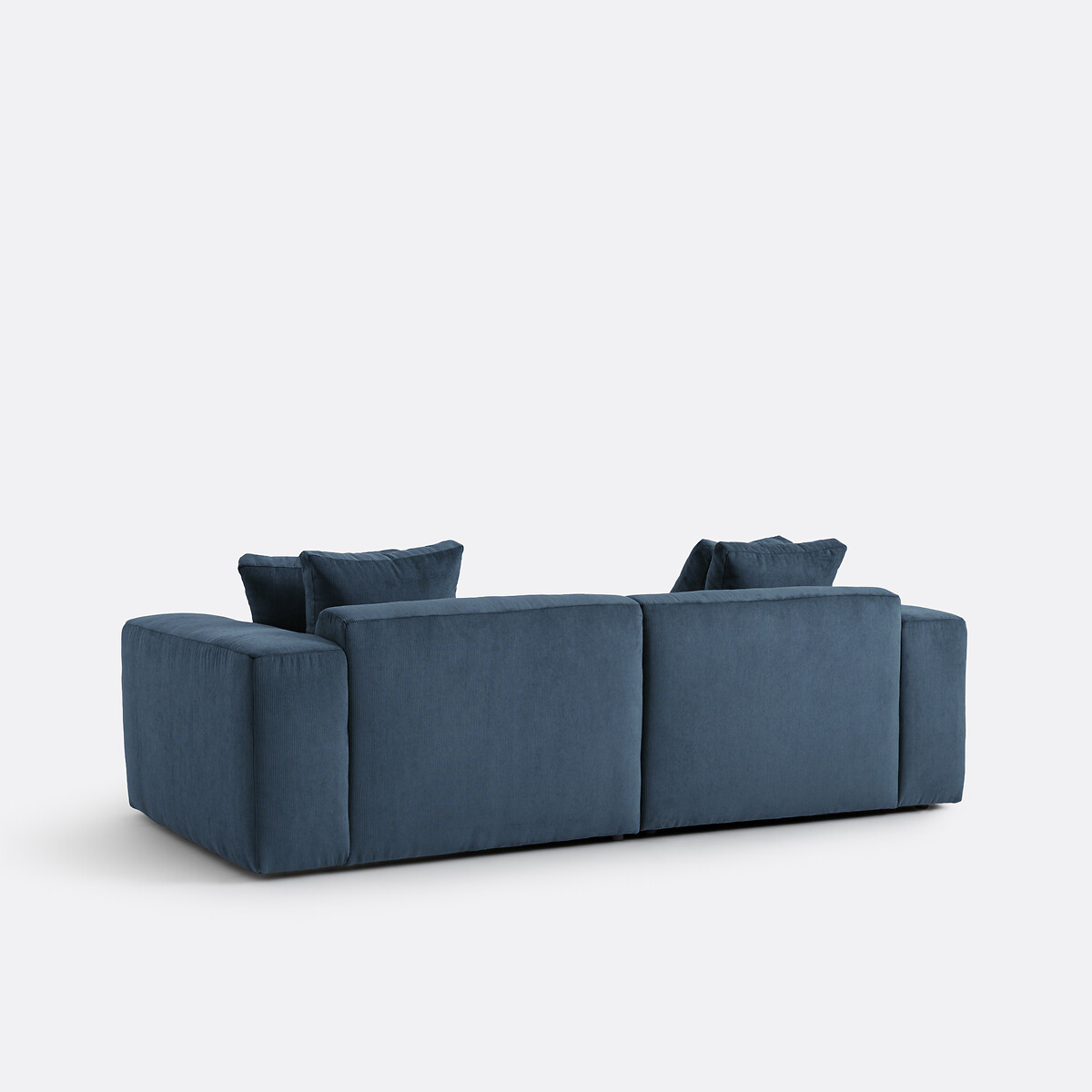 Sofá de 3 plazas de pana fina, LIORA azul oscuro, LA REDOUTE INTERIEURS