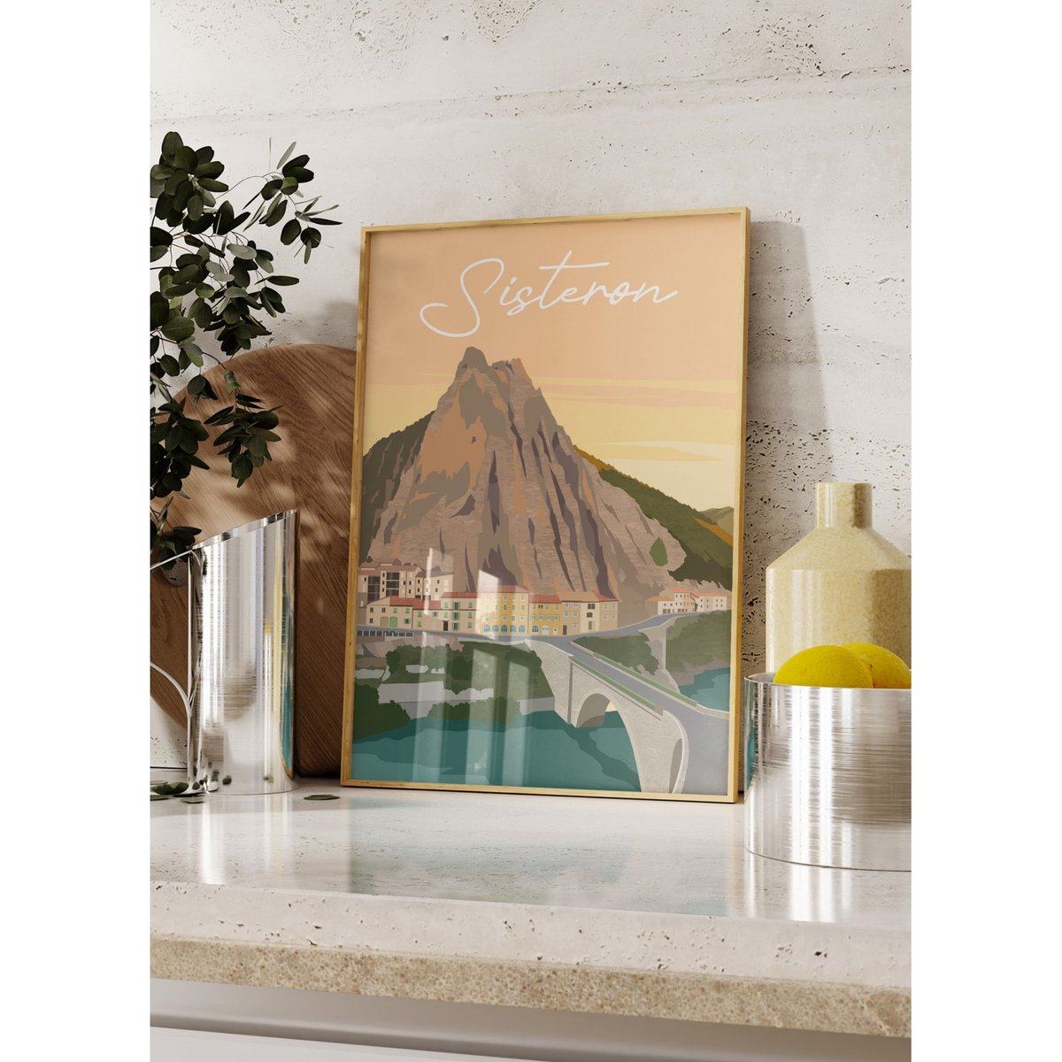 Affiche ville Sisteron blanc, L'AFFICHERIE