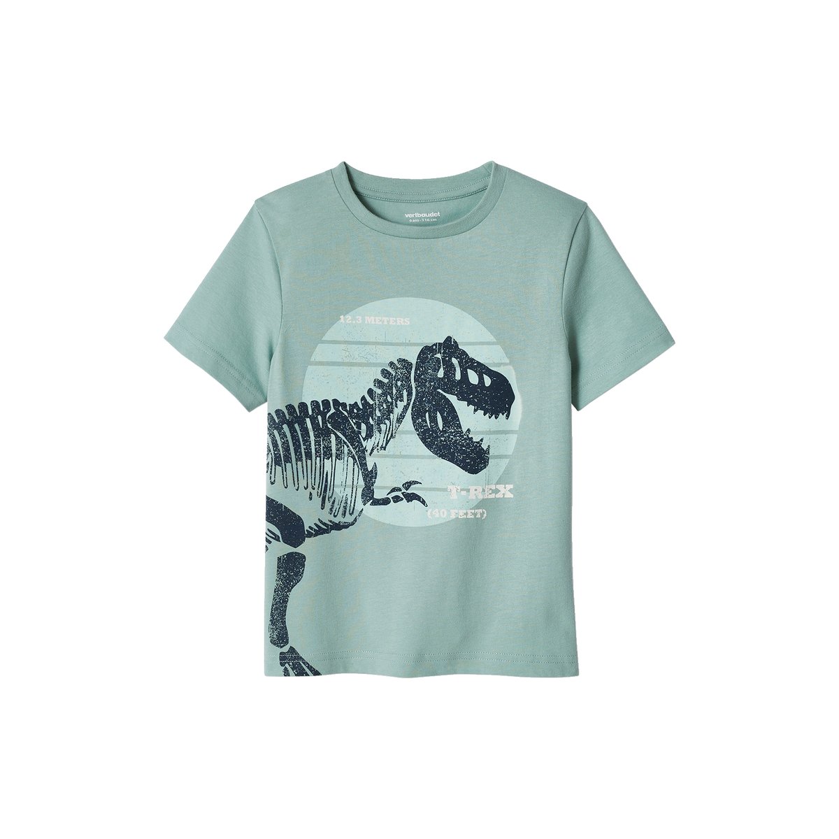 T-shirt motif dinosaure géant menthe, VERTBAUDET