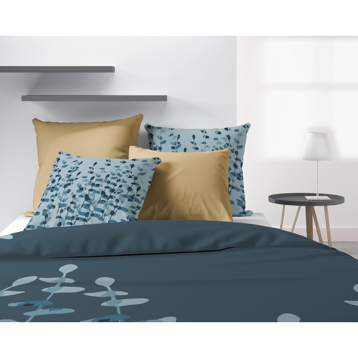 Parure housse de couette coton, Lunaria multicolore, C DESIGN HOME TEXTILE